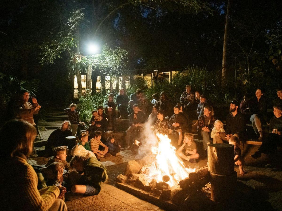 Fire pits with wood at Wangat Lodge and cottages in Hunter Valley near Barrington Tops and Dungog