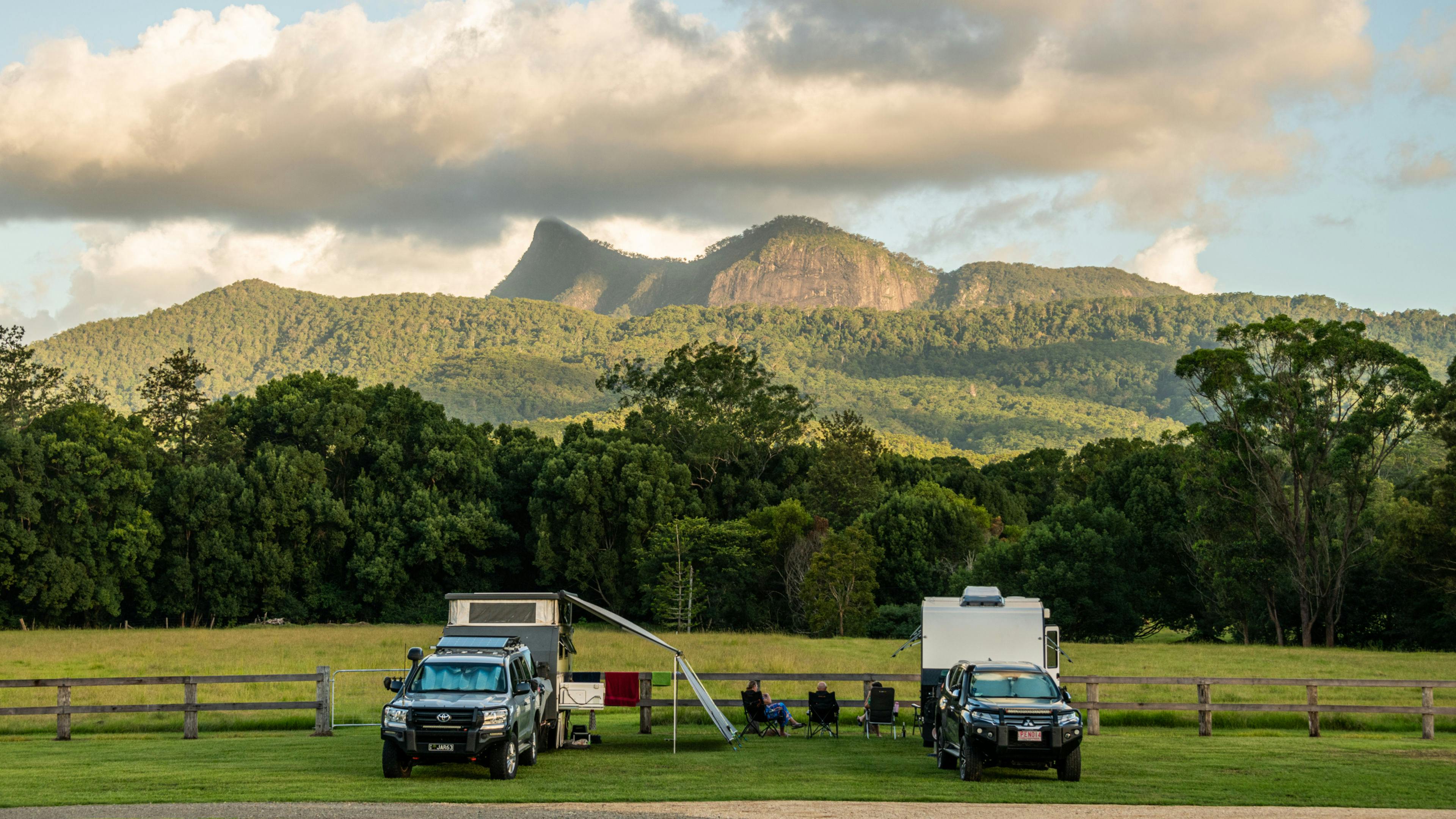 Caravan park with a view of Mt. Warning