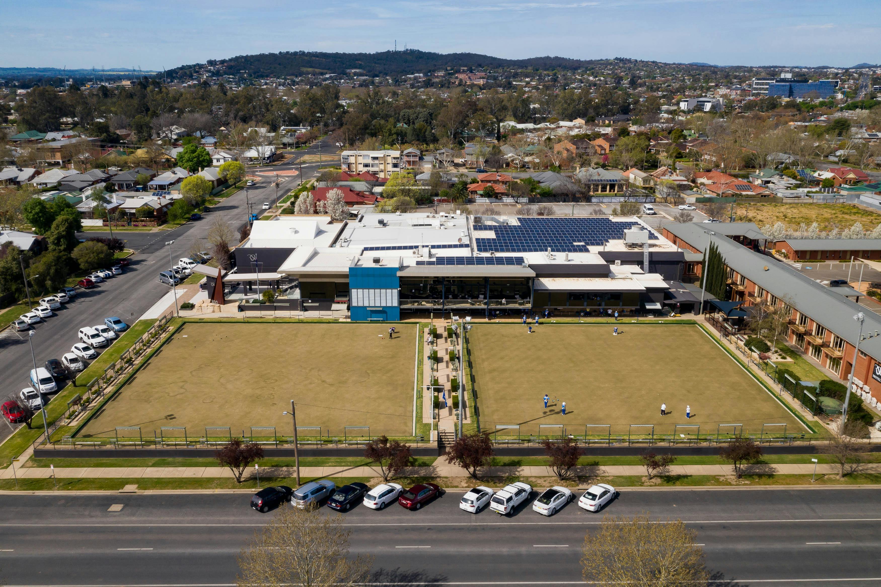 Drone shot - Wagga RSL Club & Motel