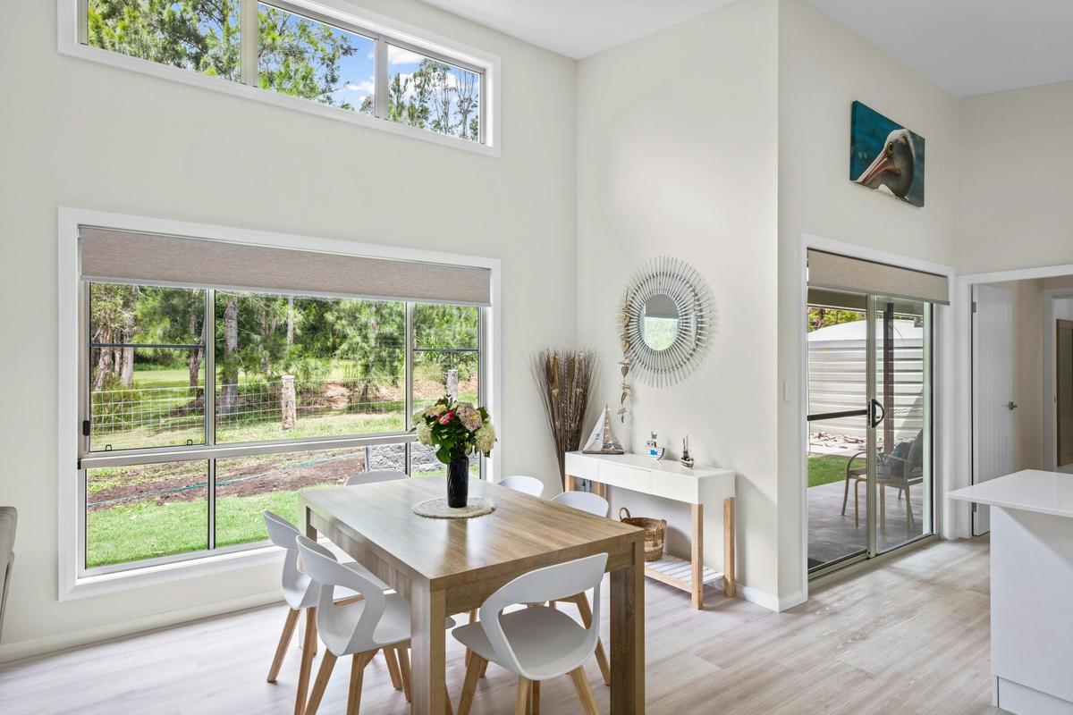 Dining room features beautiful views across the bush, watch the parrots as you eat breakfast