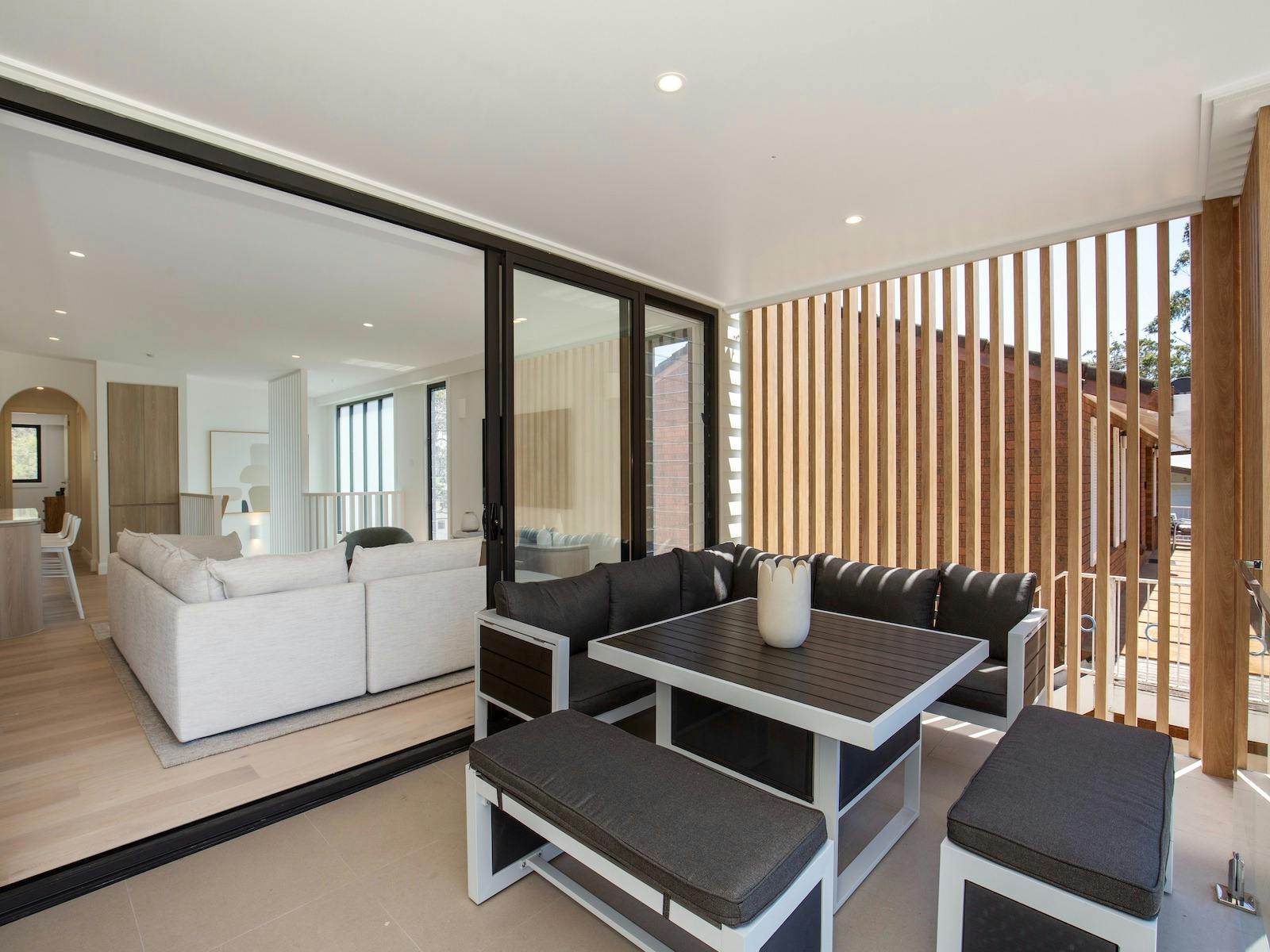 Upstairs outdoor area