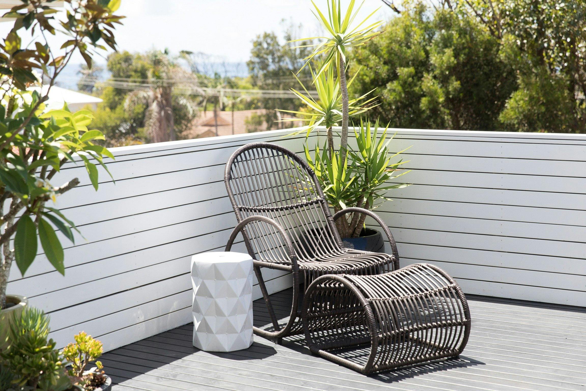 White Beach Cottage - relax on the deck
