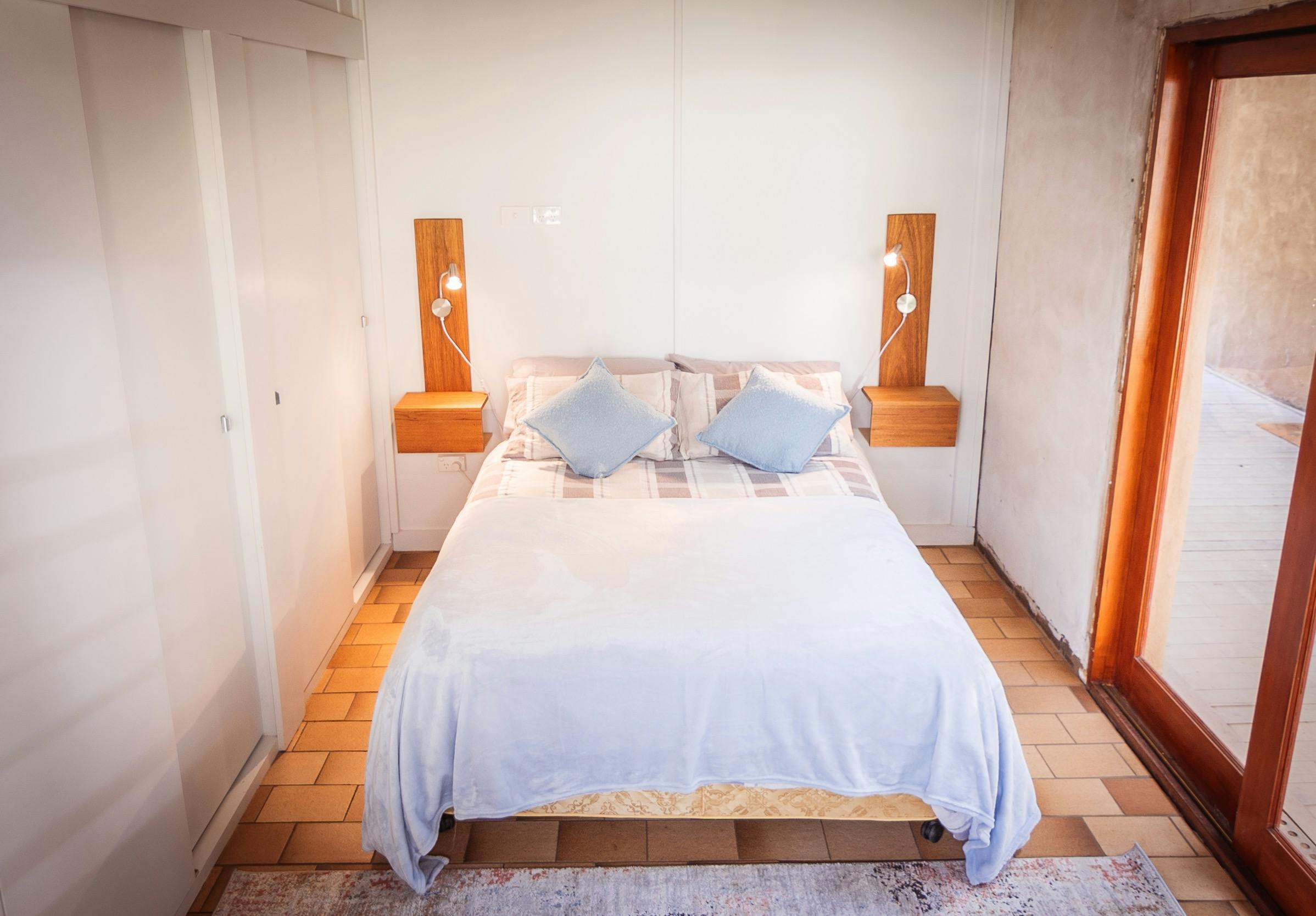 Super comfy double bed, with only the sounds of the birds to wake you