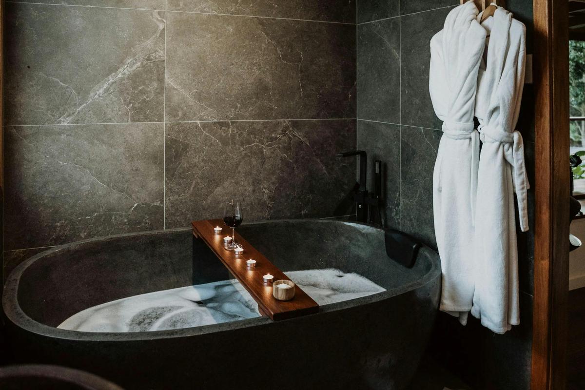 luxurious private bath