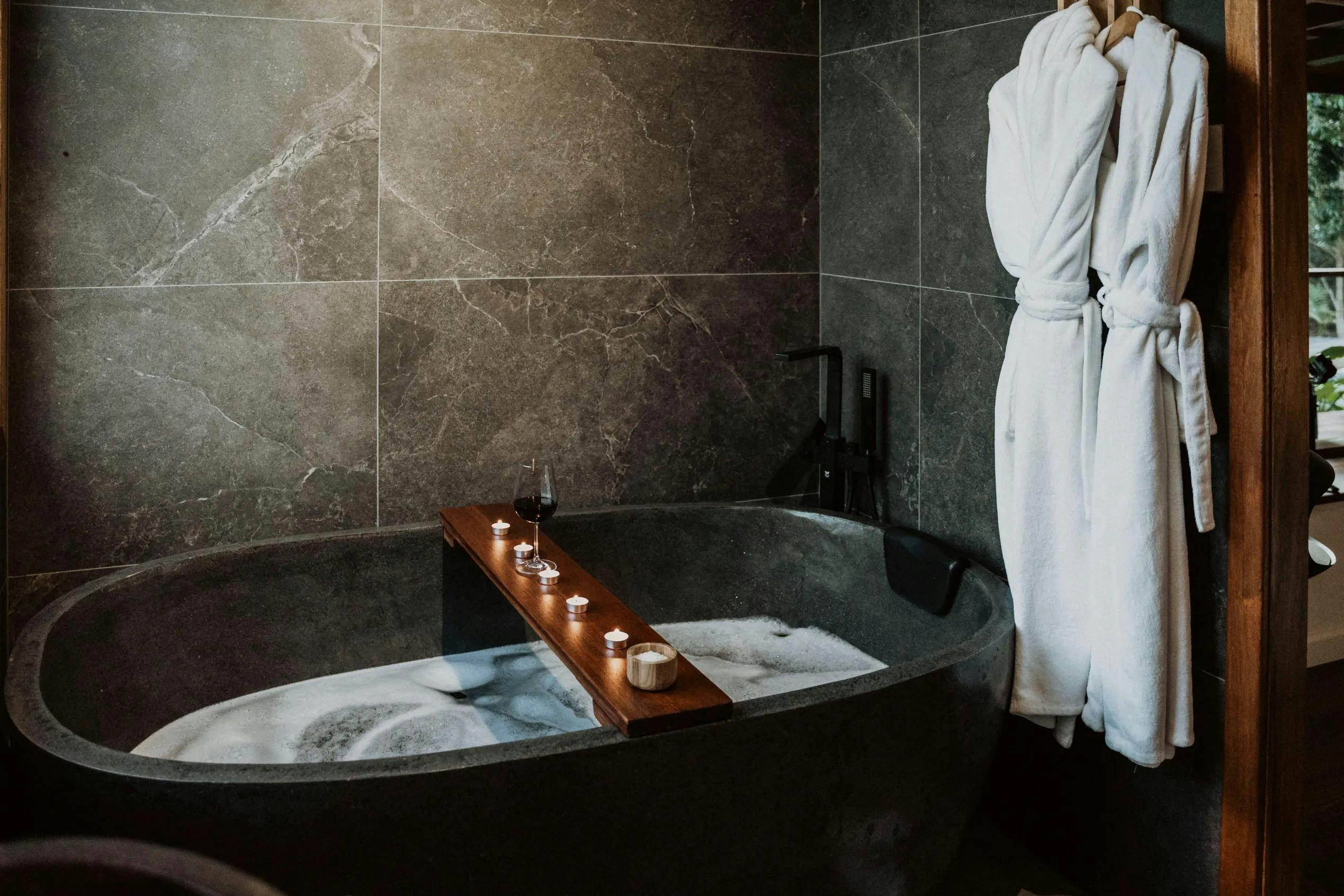 luxurious private bath