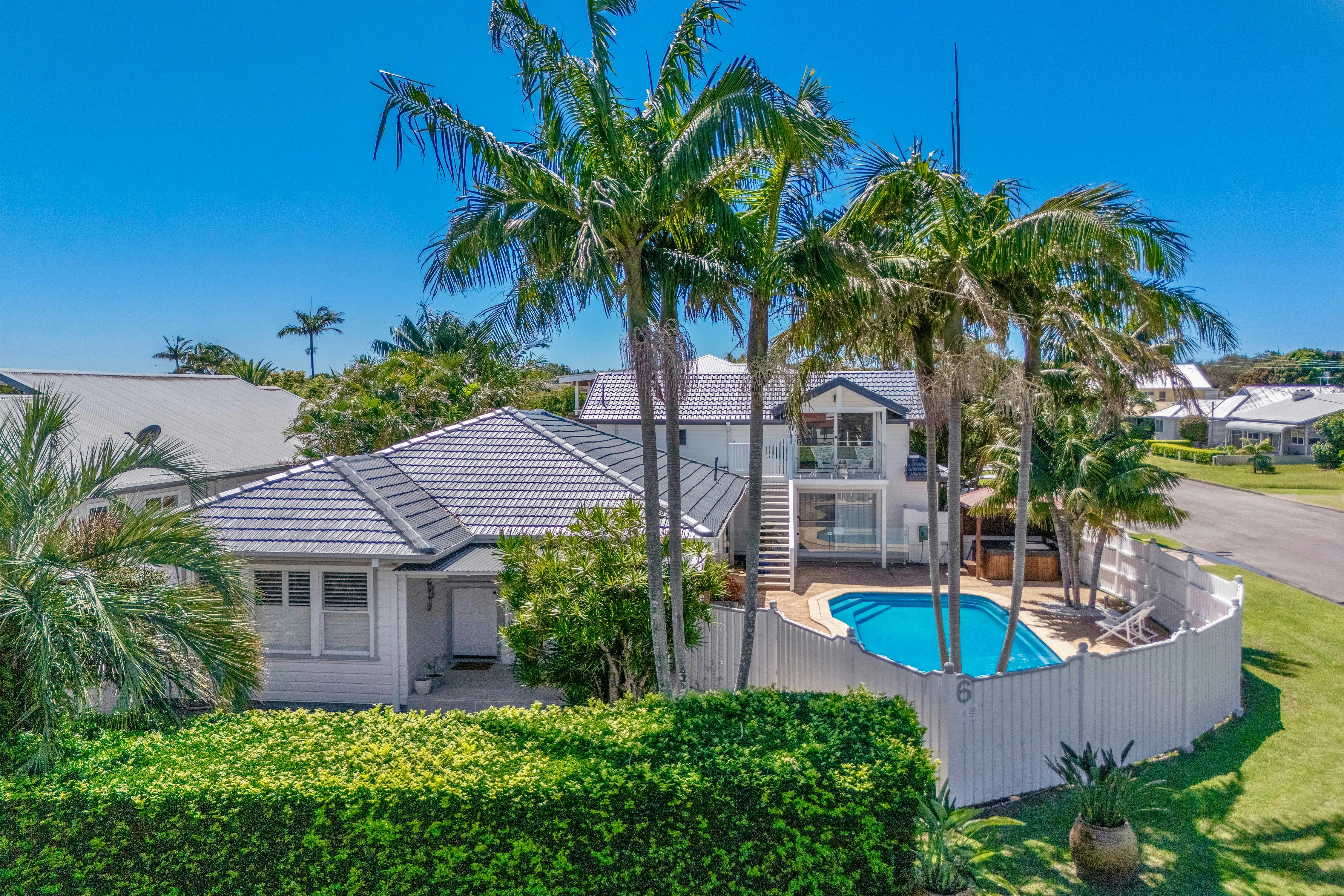 Beautiful native palms at The Palms Beachside retreat