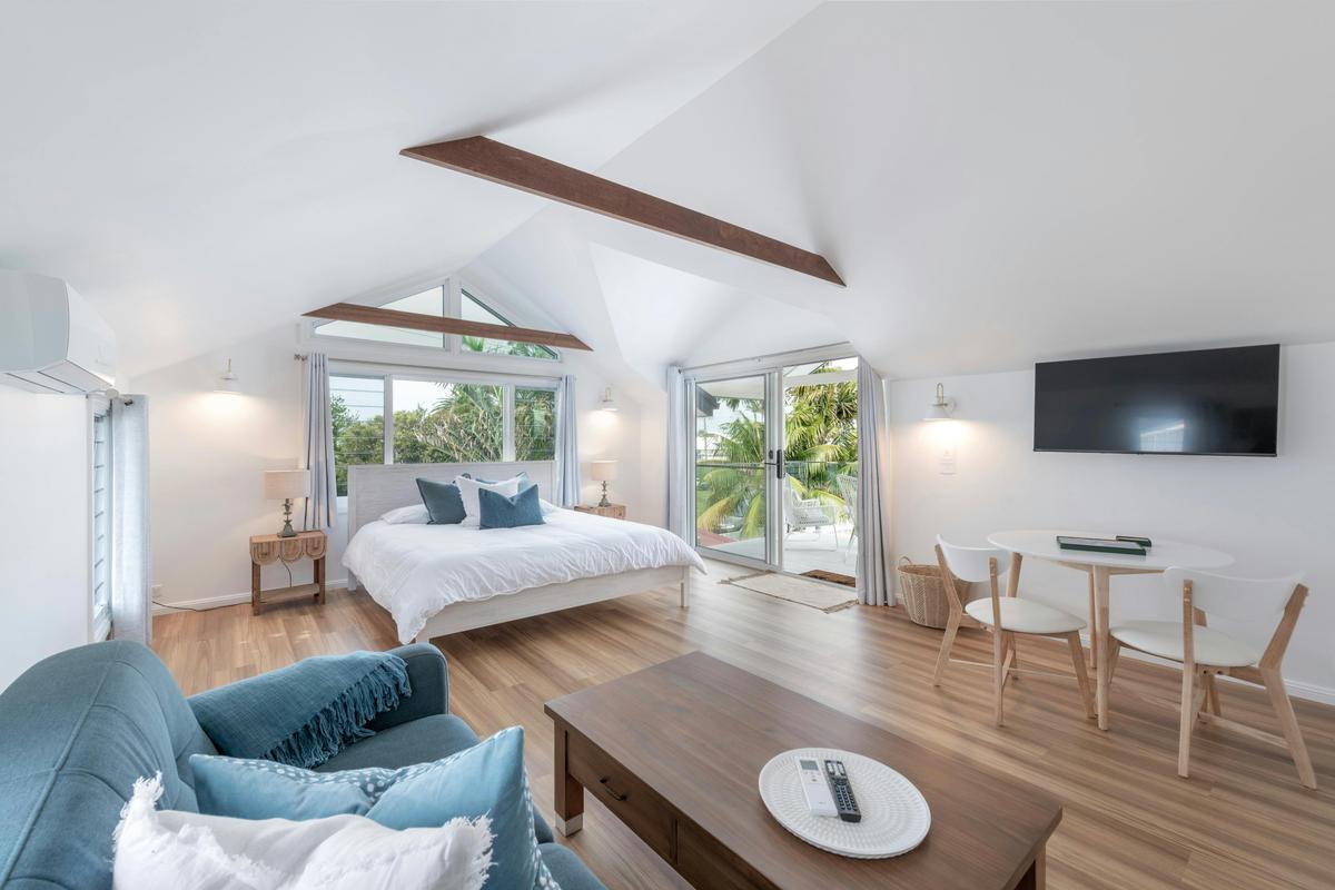 Beautiful newly built studio apartment with combined bedroom and living area