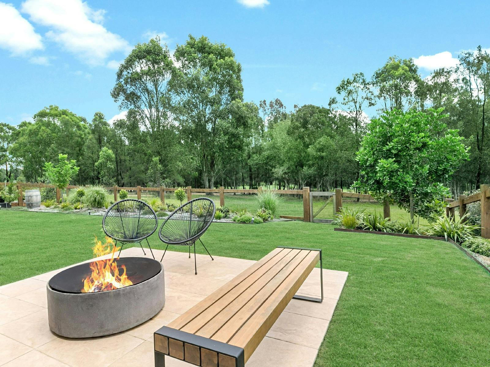 Willows Green backyard and firepit