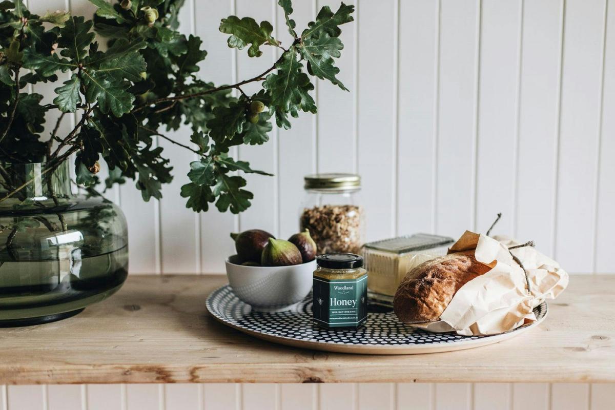 Continental breakfast provisions with some of our Woodland Farm honey