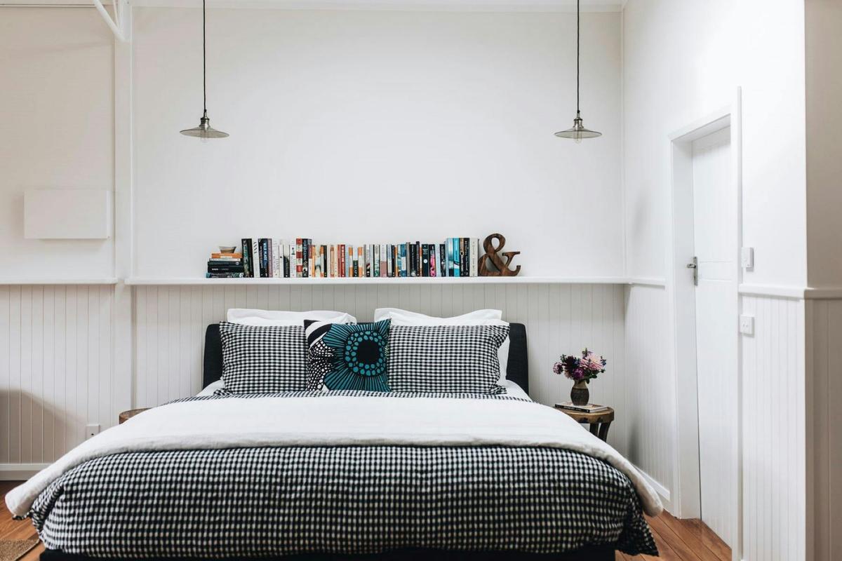 The Studio room contains a King Bed under a skylight perfect for stargazing