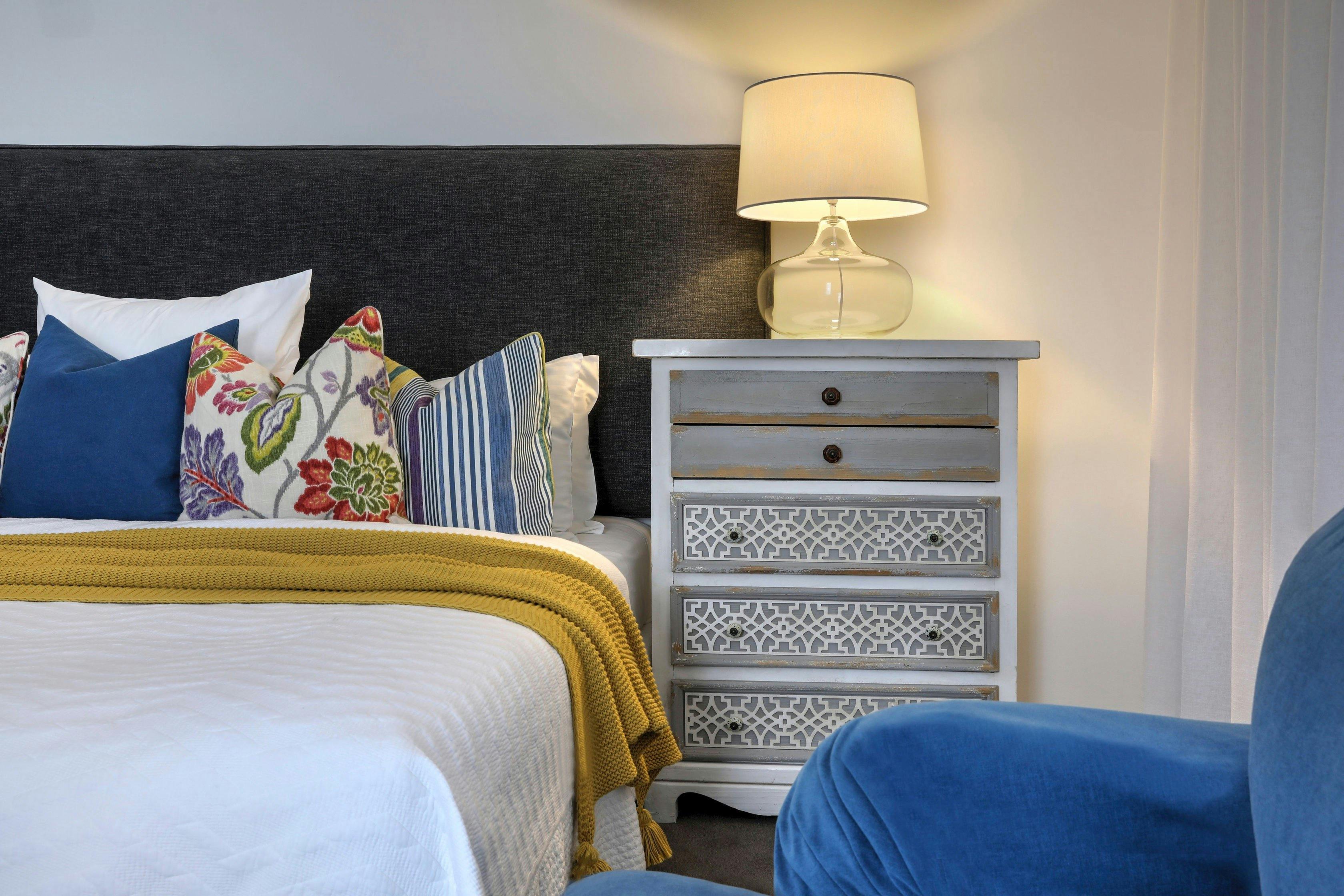 "Violet" another stunning bedroom with designer finishes and  high-end  bedding.