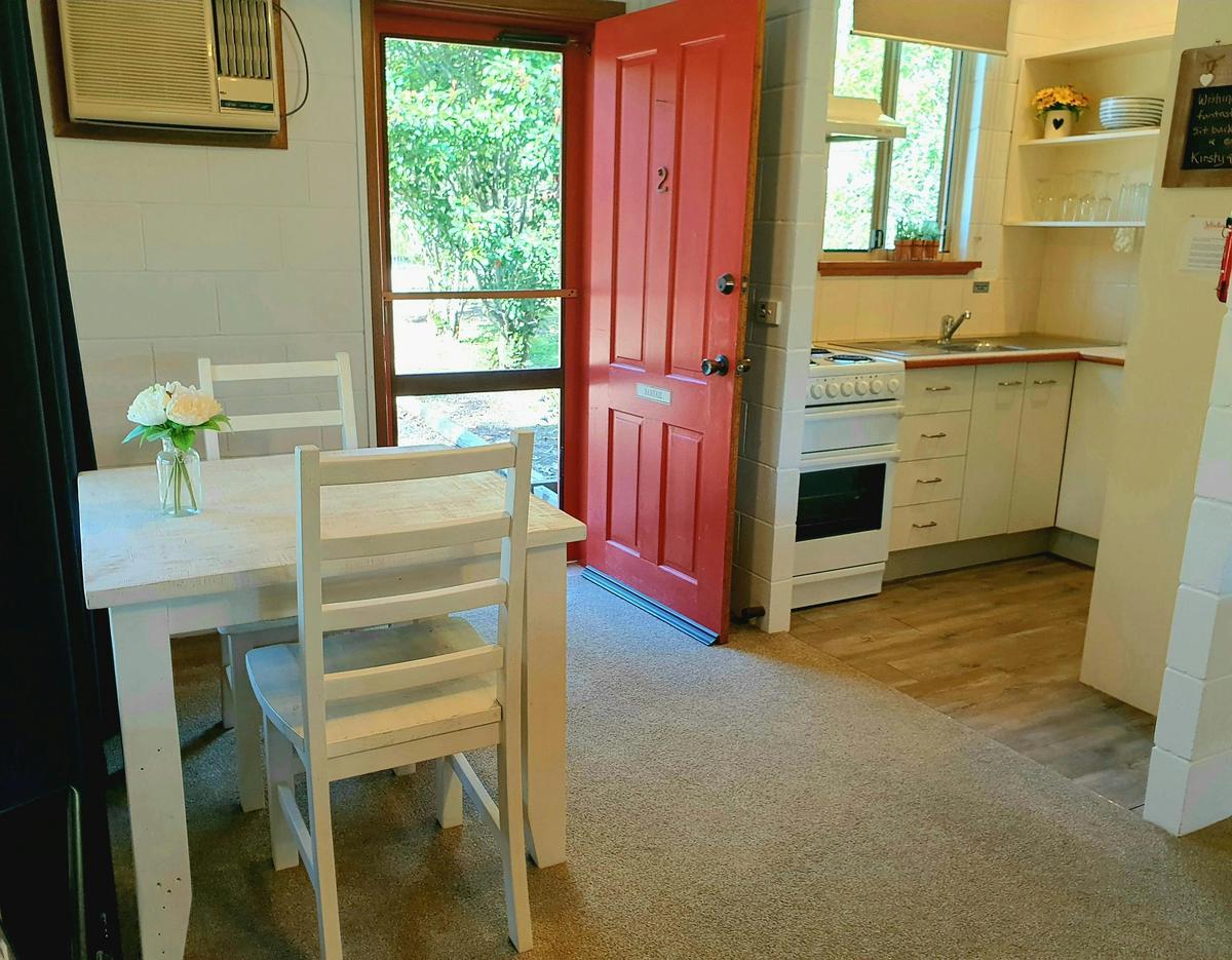 Dining area and kitchen
