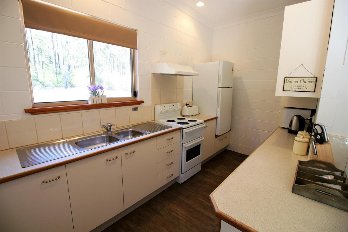 Two fridges, oven, cook top, microwave, toaster, kettle and complimentary essentials