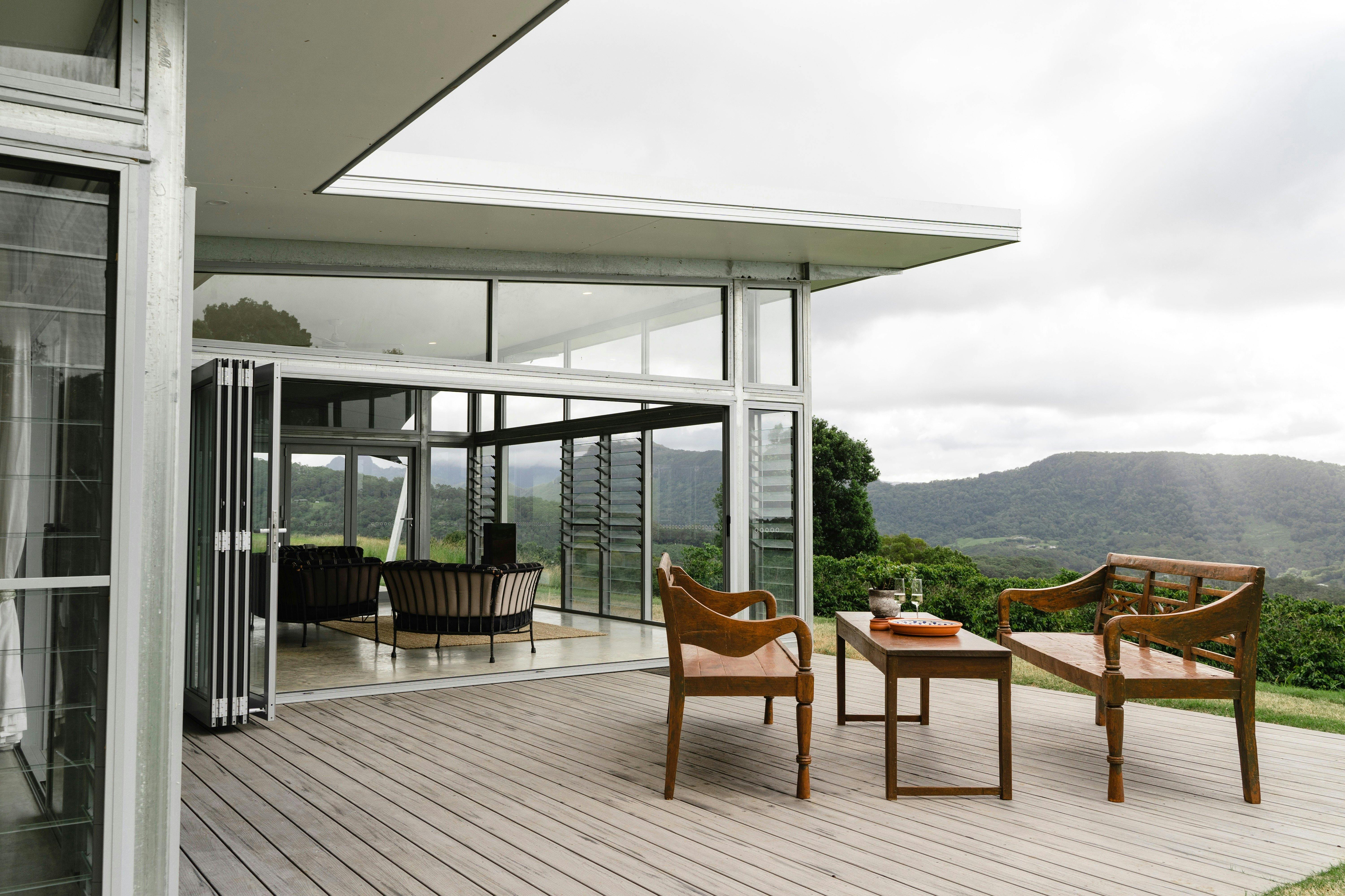 Expansive views from Origin House Carool to Lamington National Park and Mt Cougal