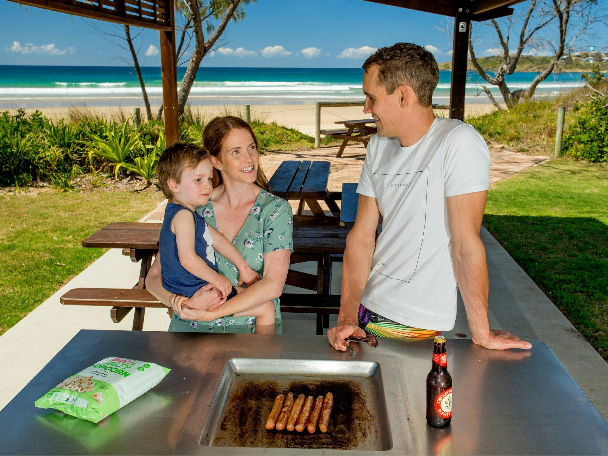 Barbecue with beach views
