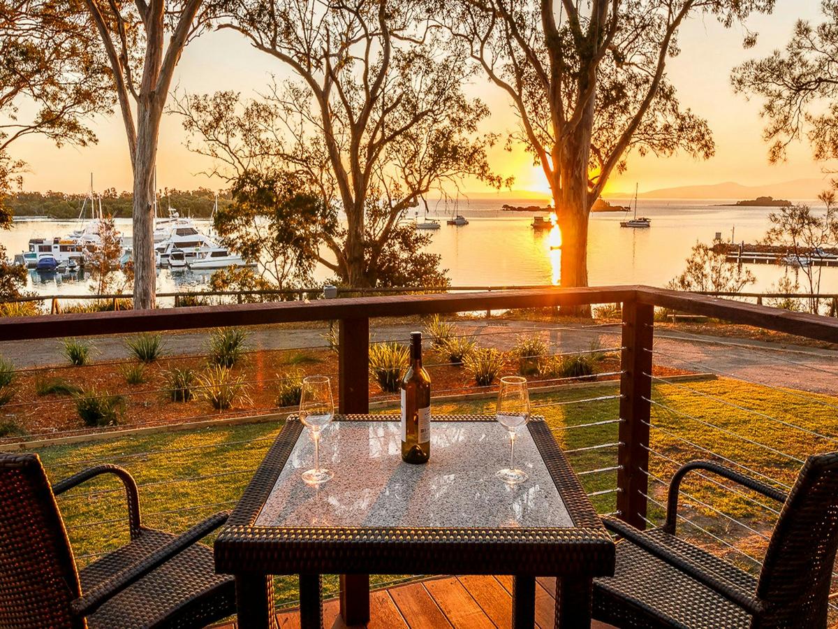 View from a Sunset Glam Tent