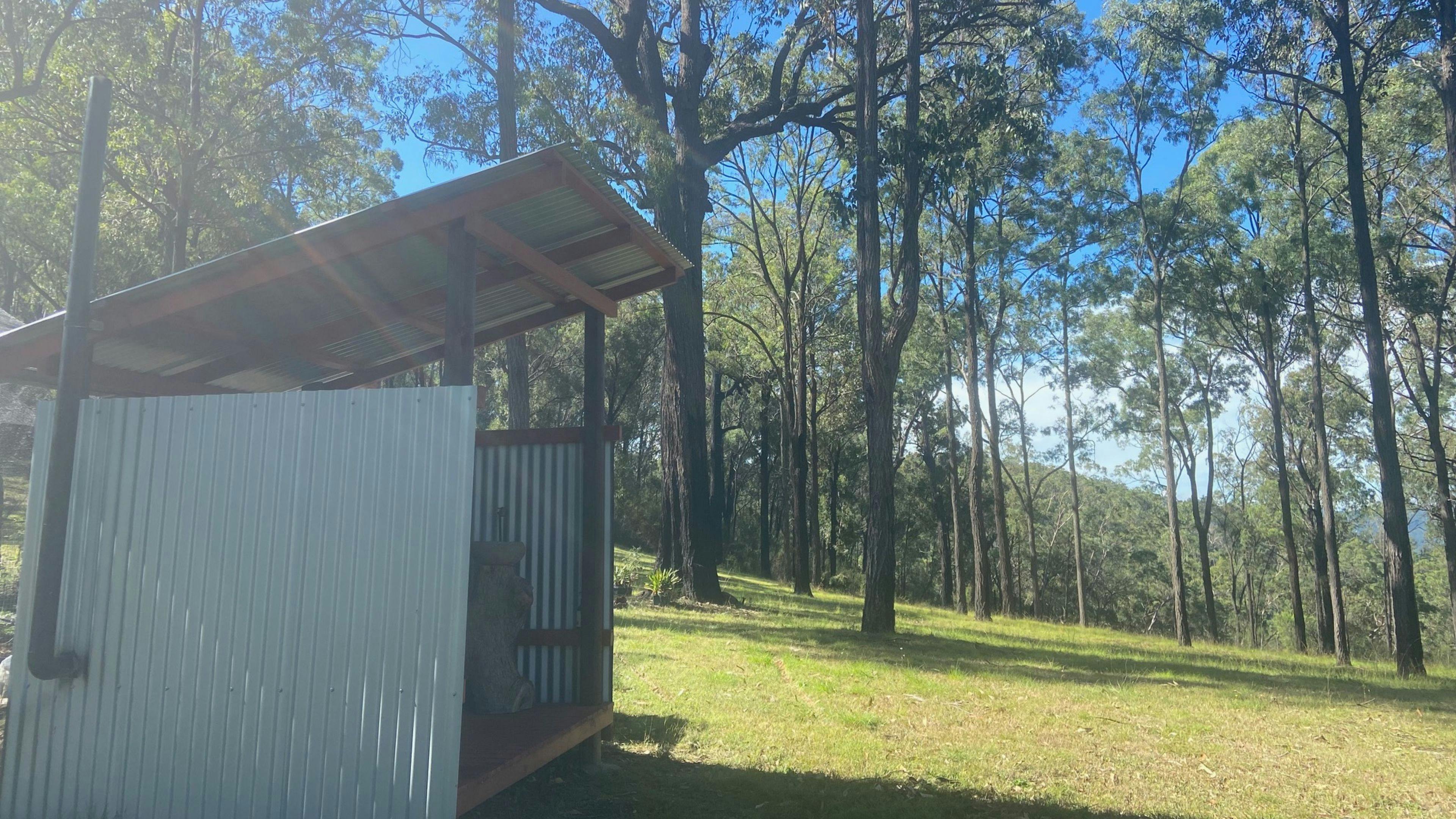 Loo with a view. Camping pad is to the right in the distance