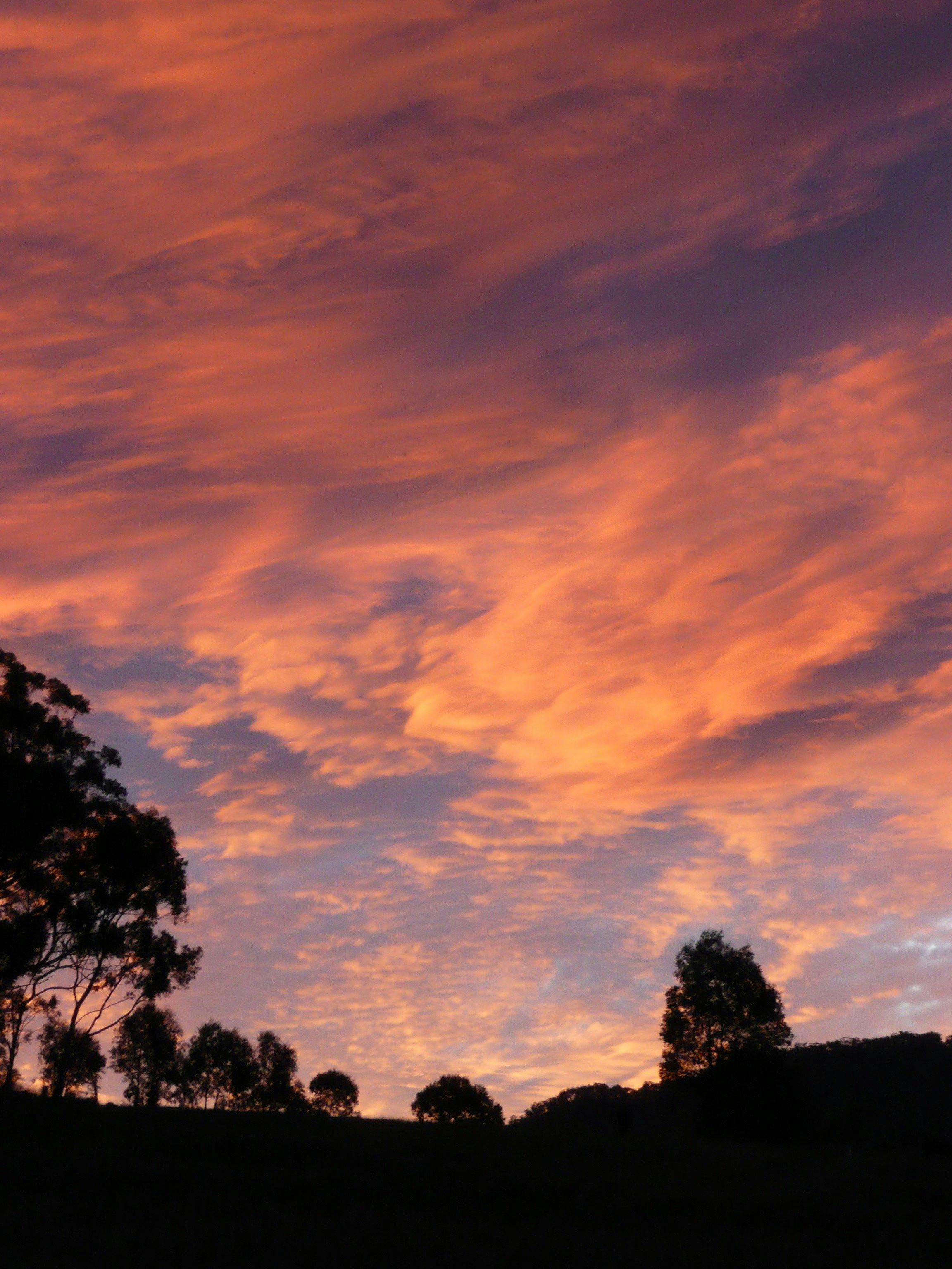 Sunset colours in the clouds
