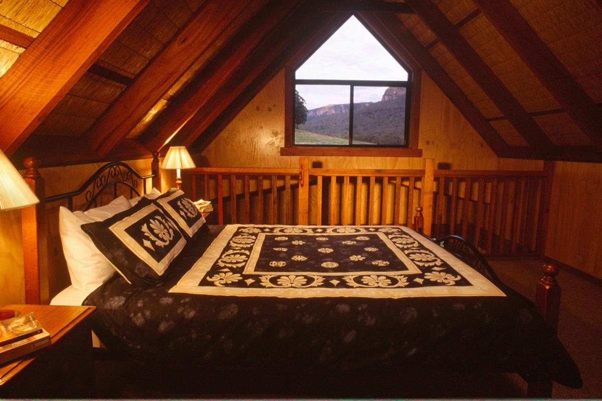 Loft bedroom with views