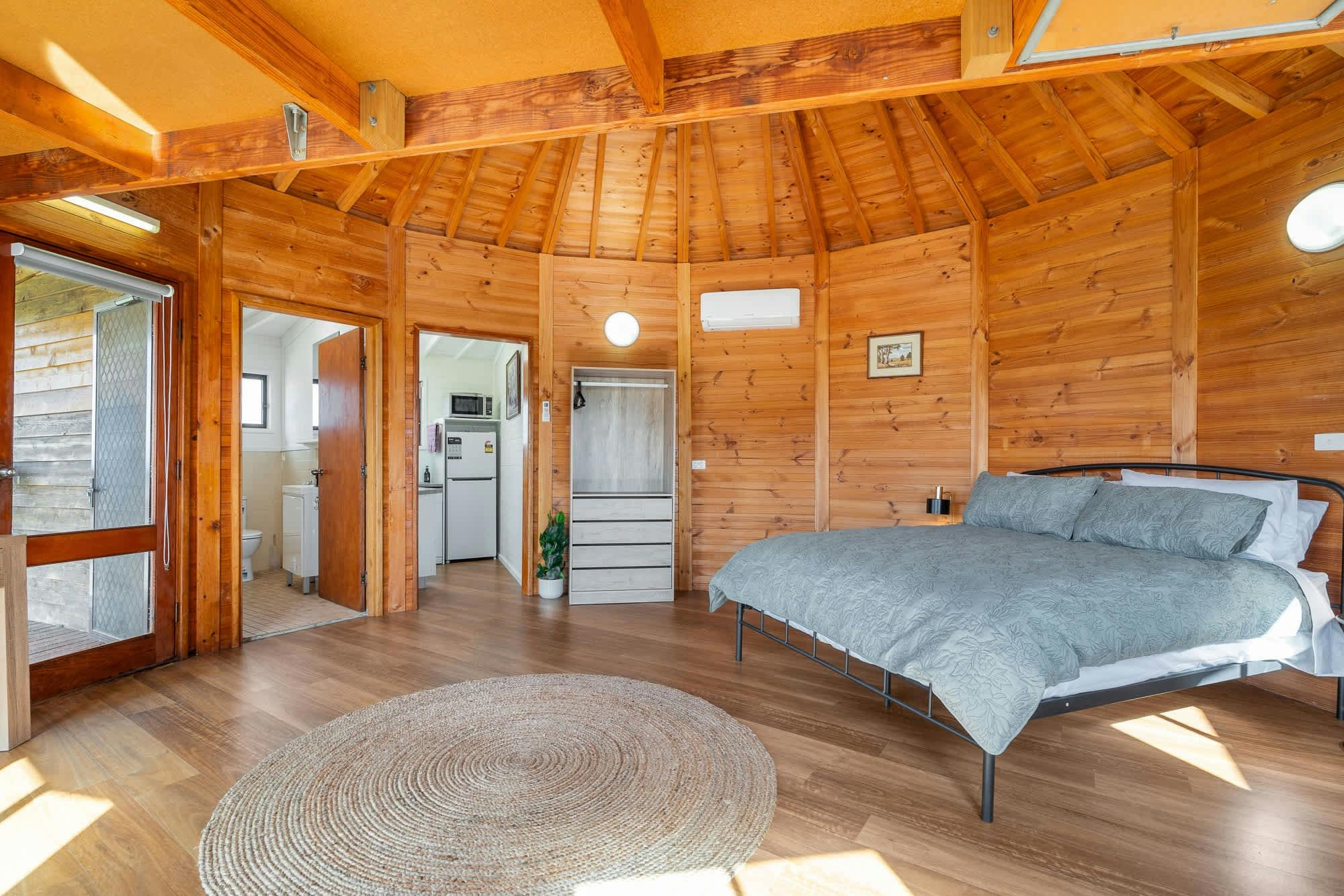 View of the inside of the Yurt on the Hill