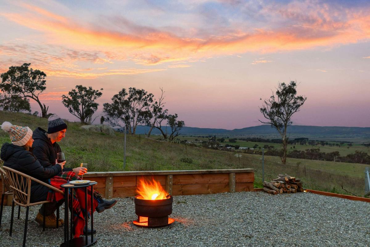Fire pit at the Yurt on the hill