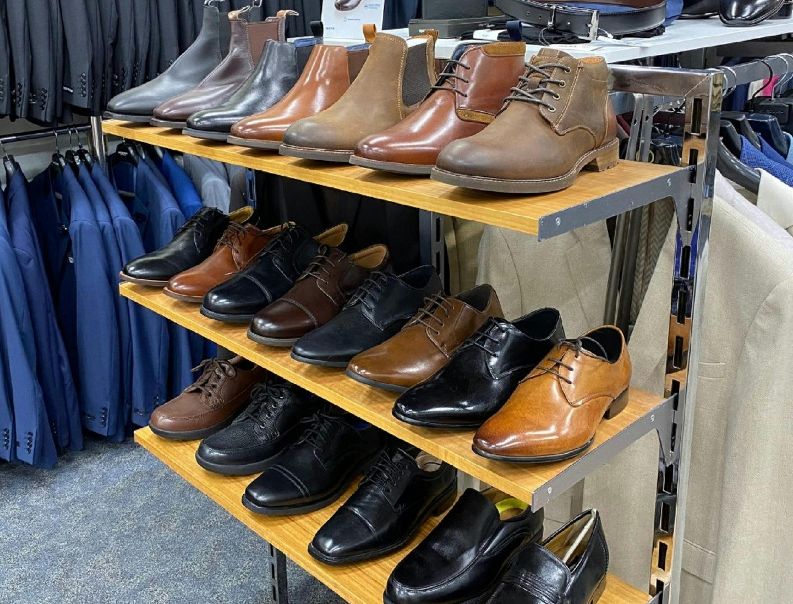 Extensive range of men's shoes
