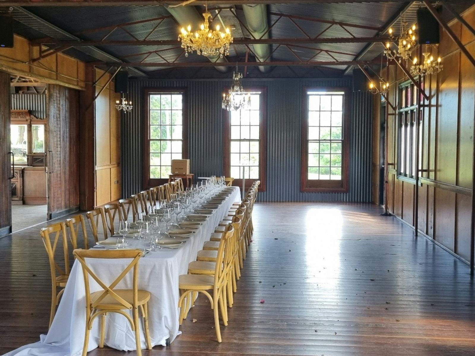The rustic hall at Terrara House