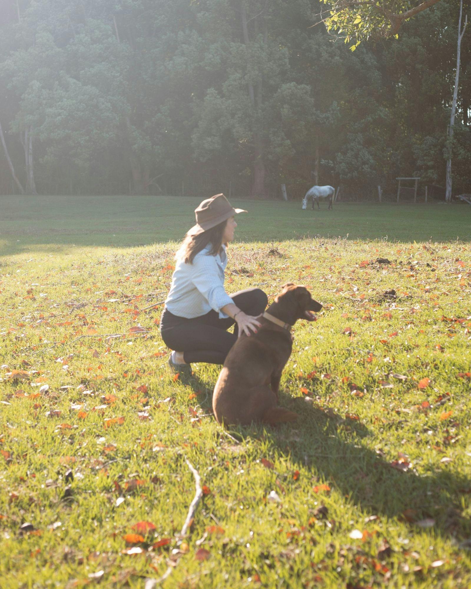 Quiet moments on the land, surrounded by animals, nature, and calm.