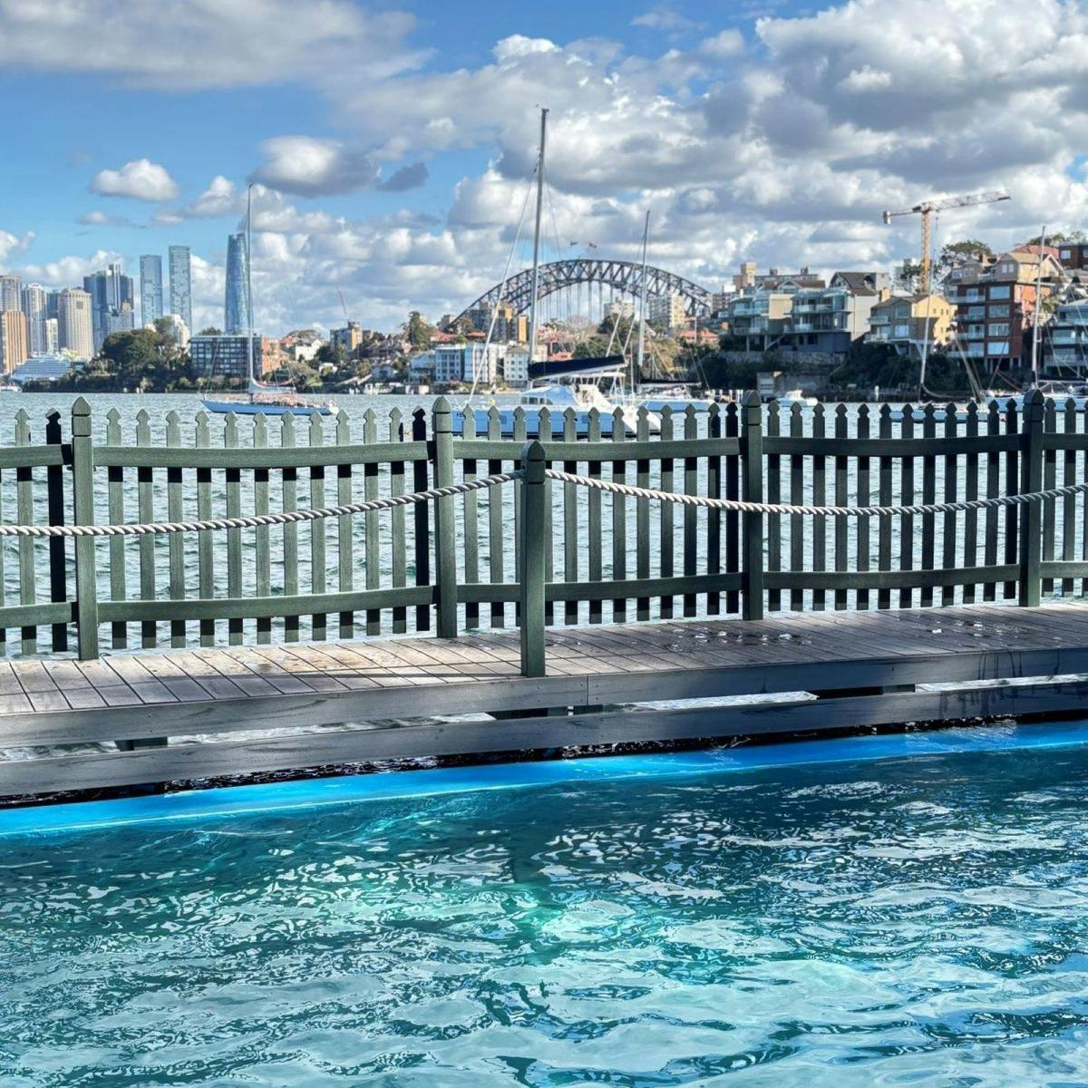 View from harbour pool whilst swimming