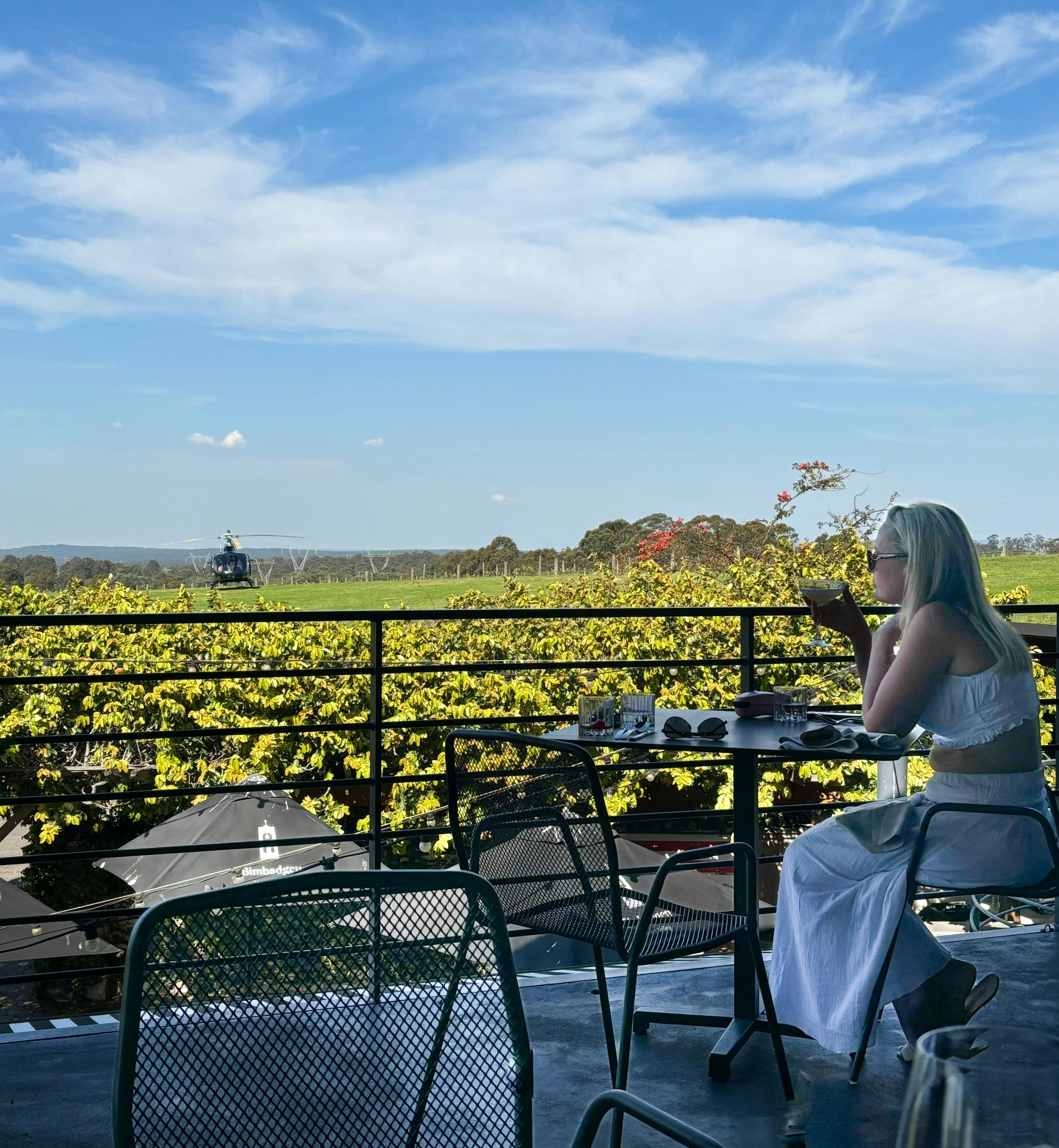Lunch by helicopter in the Hunter Valley wineries
