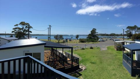 View from one for the Waterview Two Bedroom Cabins