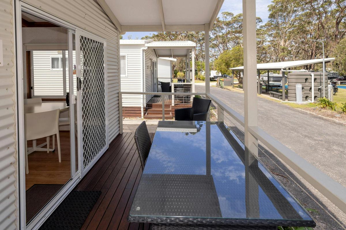Deck of the Two Bedroom Family Cabin