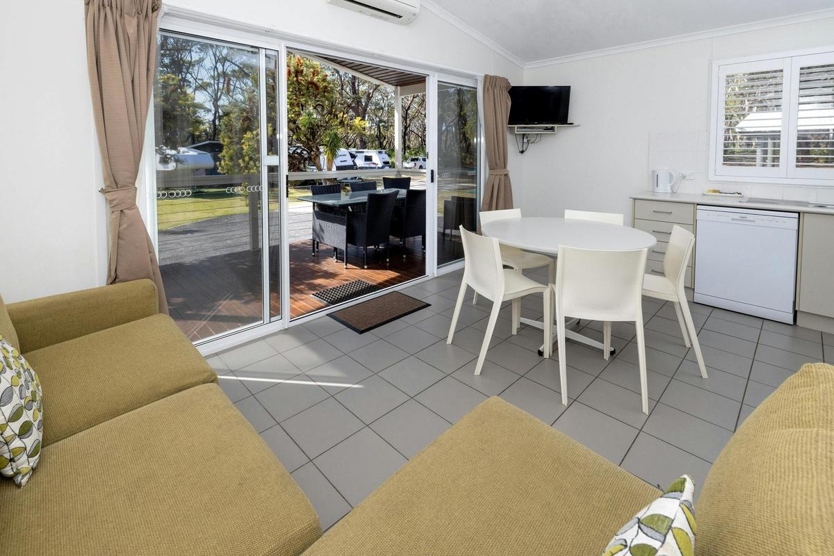 Dining, lounge and deck