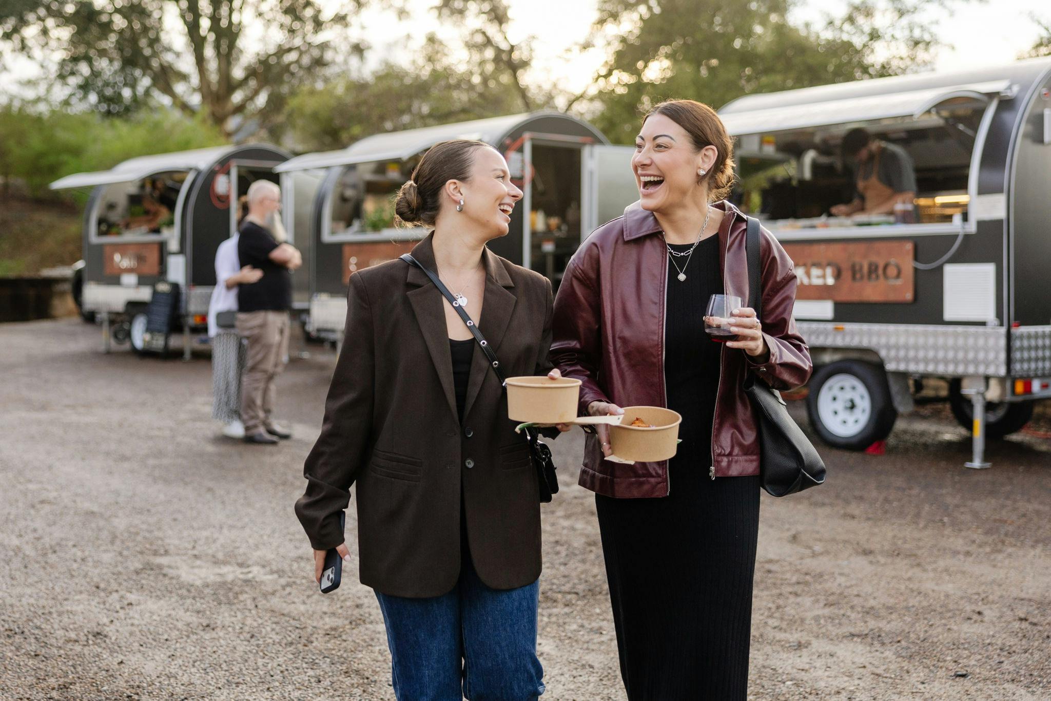 guests at sunset feast