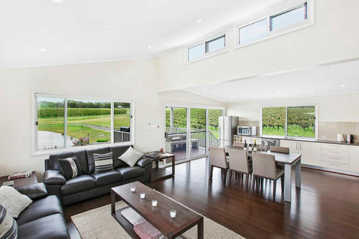 Their lounge and kitchen