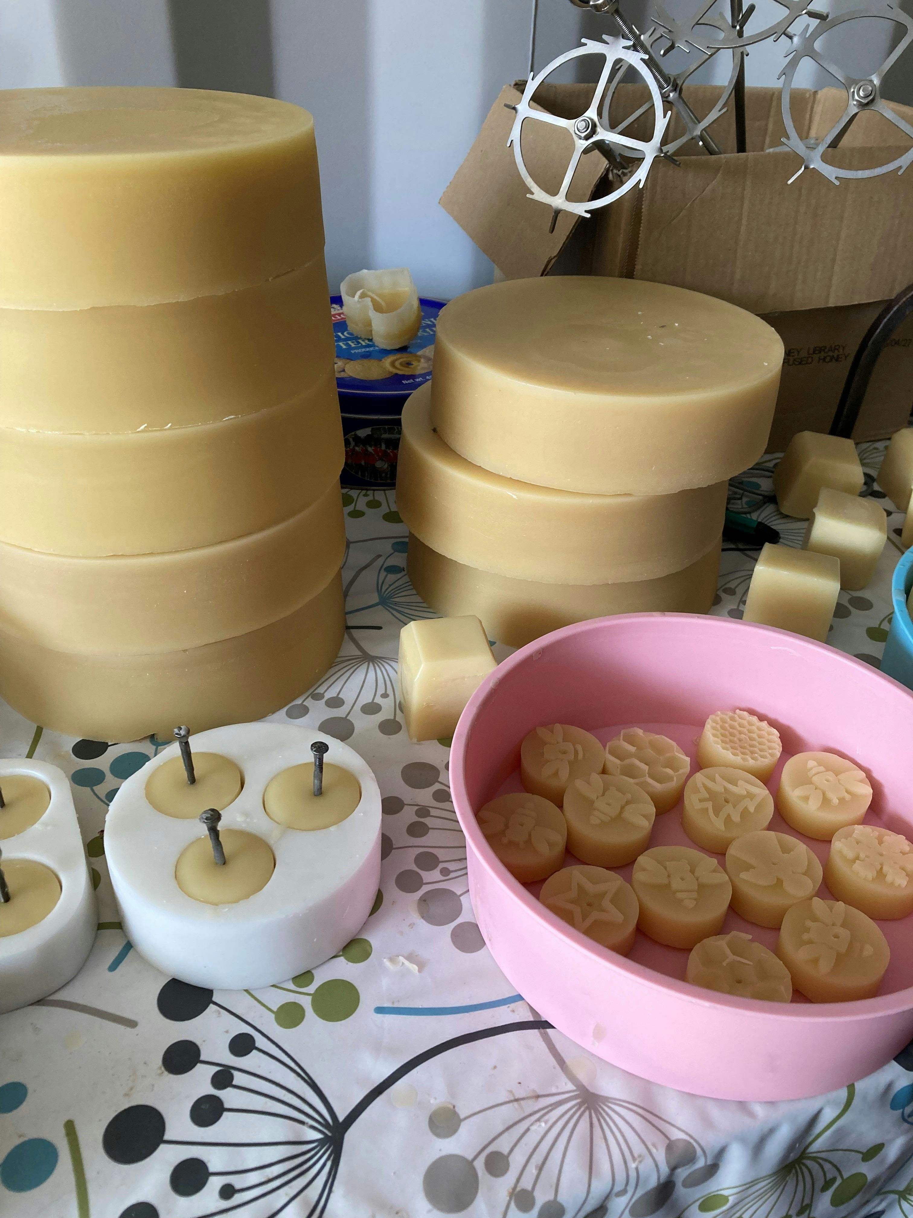 Tealights in the process of being cast