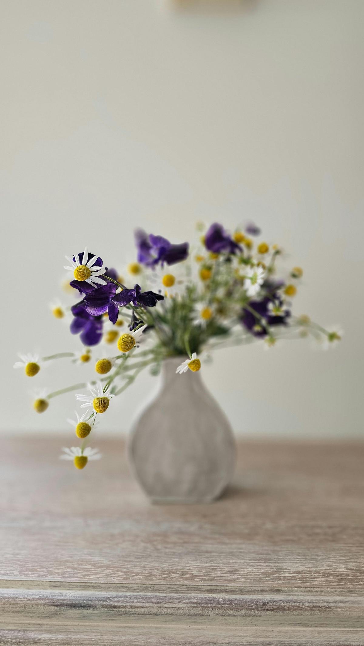 Handmade pottery bud vase with a secret message
