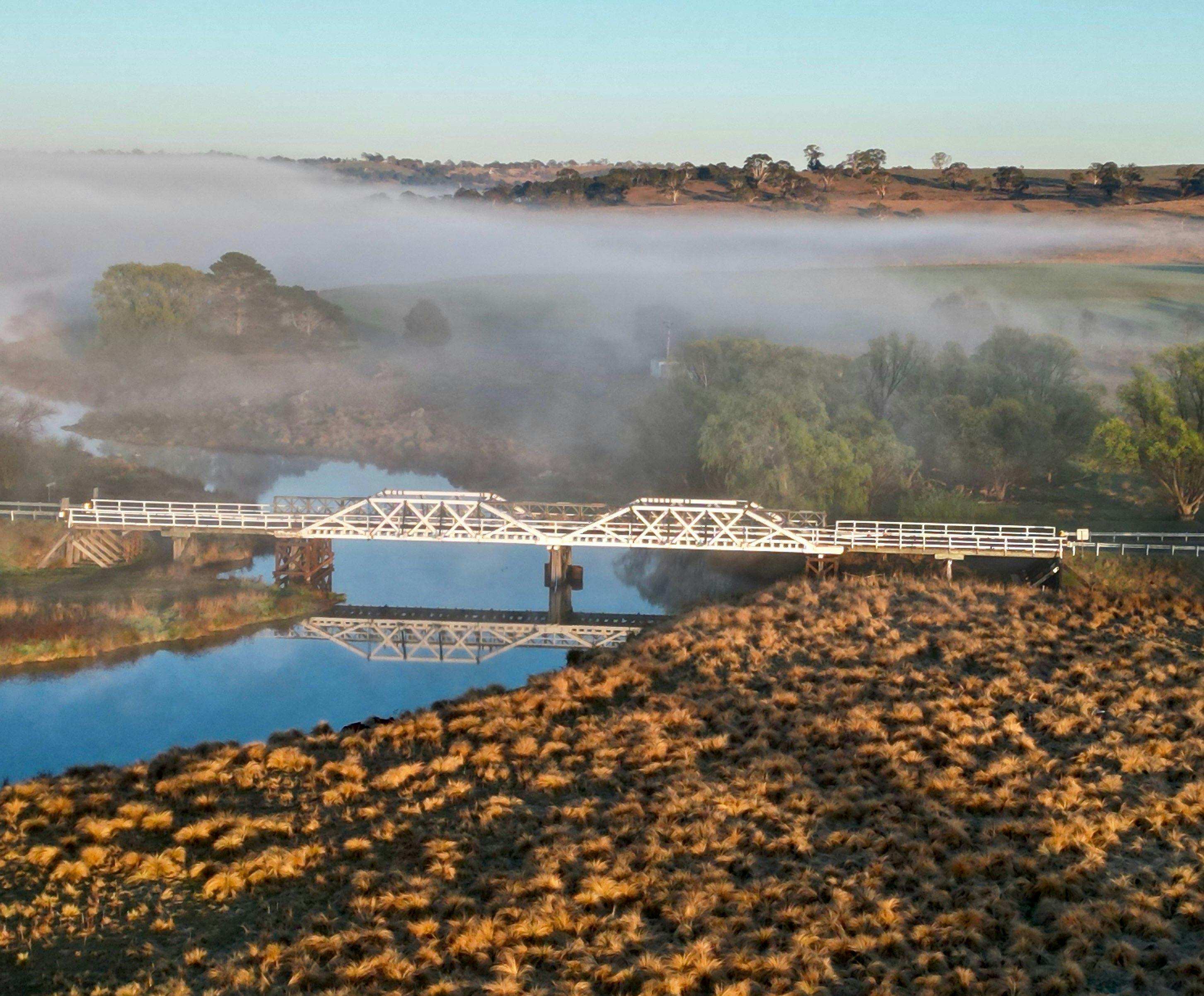 A bright autumn day on the Bombala River, Bombala NSW