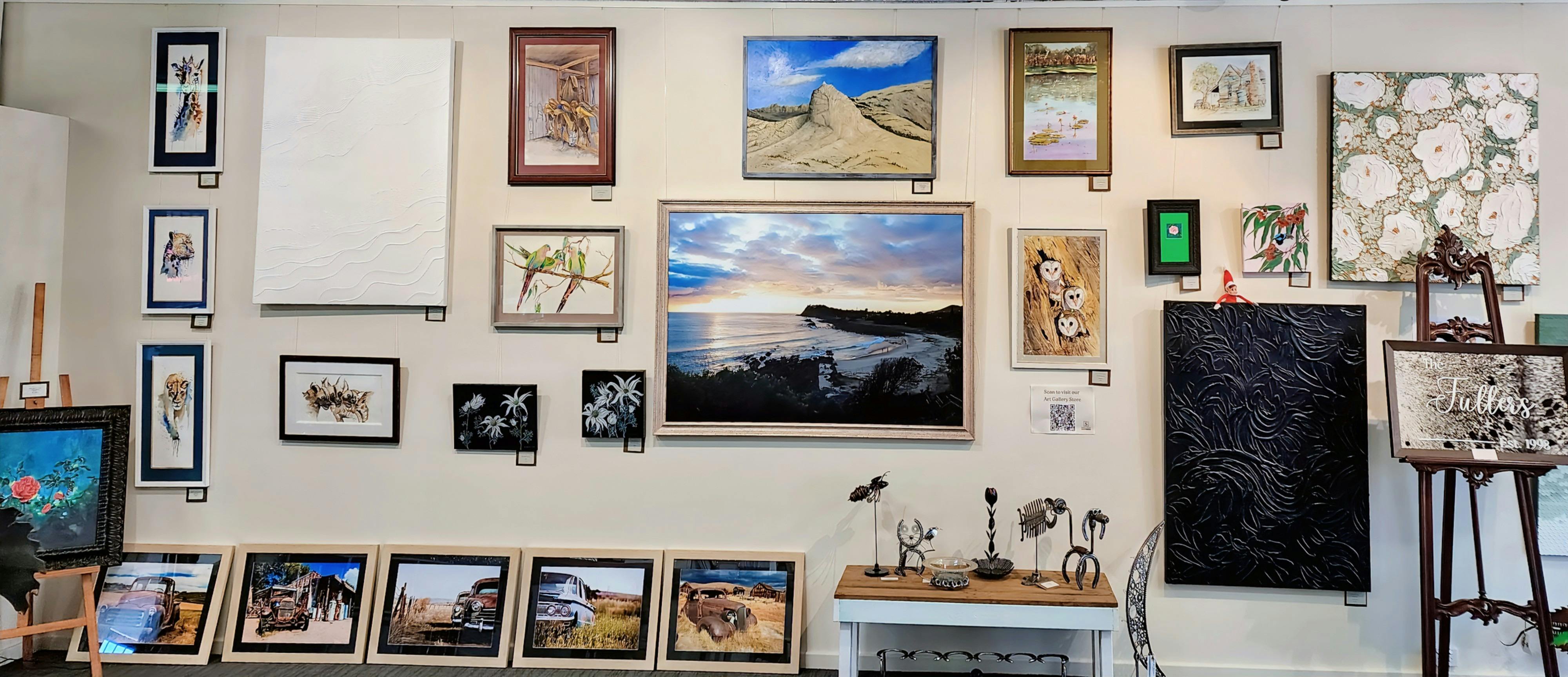 Various artworks at Hunter Vallery Art & Framing