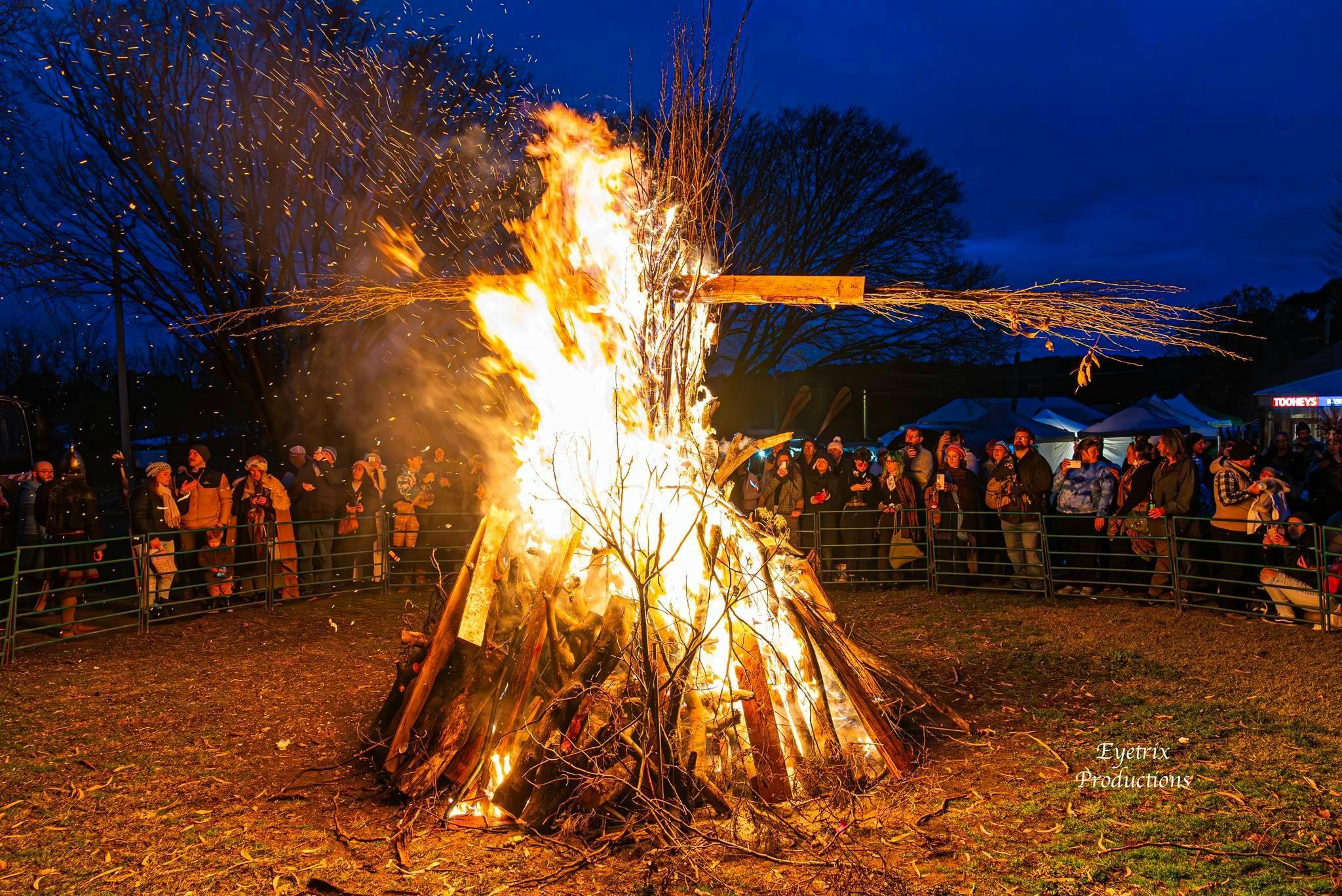 The burning of the wickerman bonfire