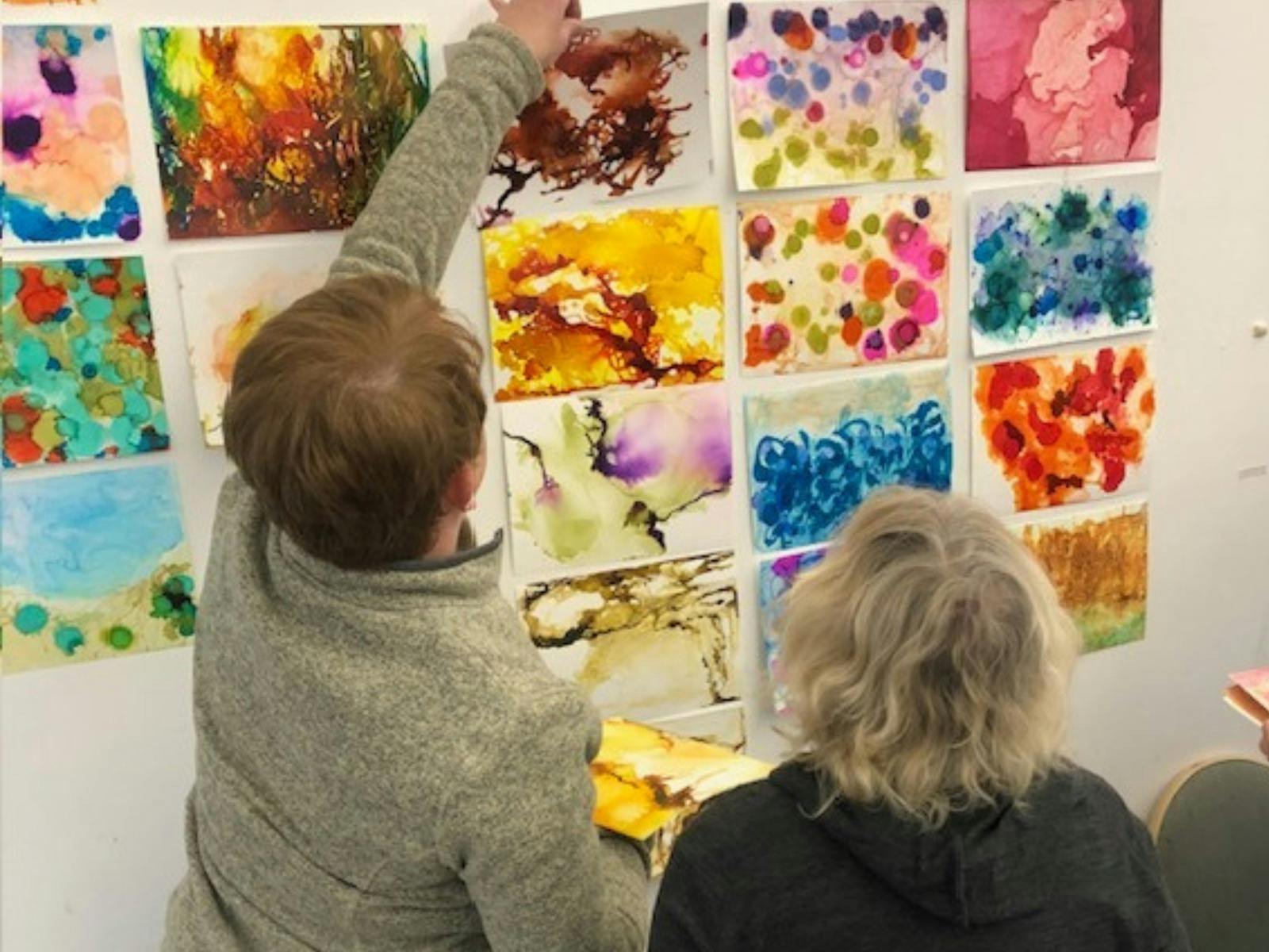 Ink on yupo art workshop