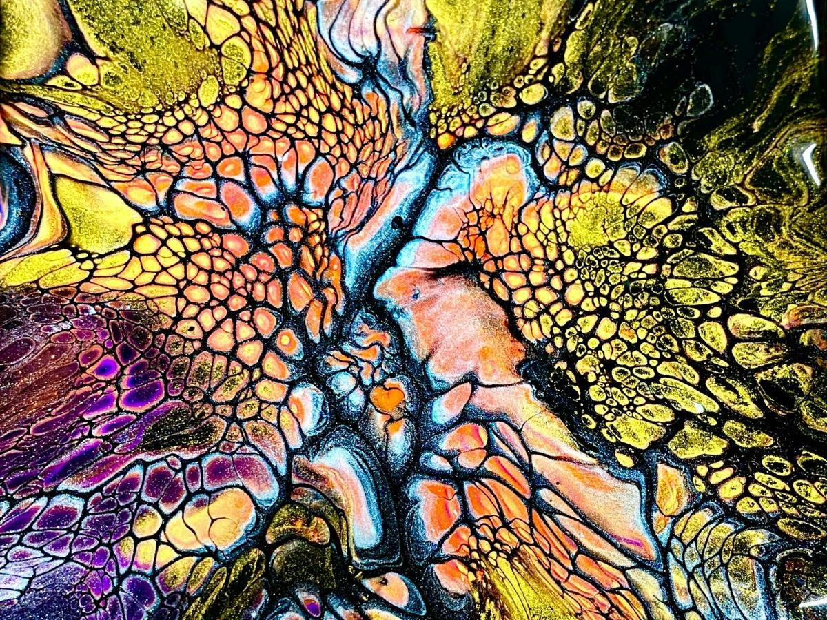 close up of artwork