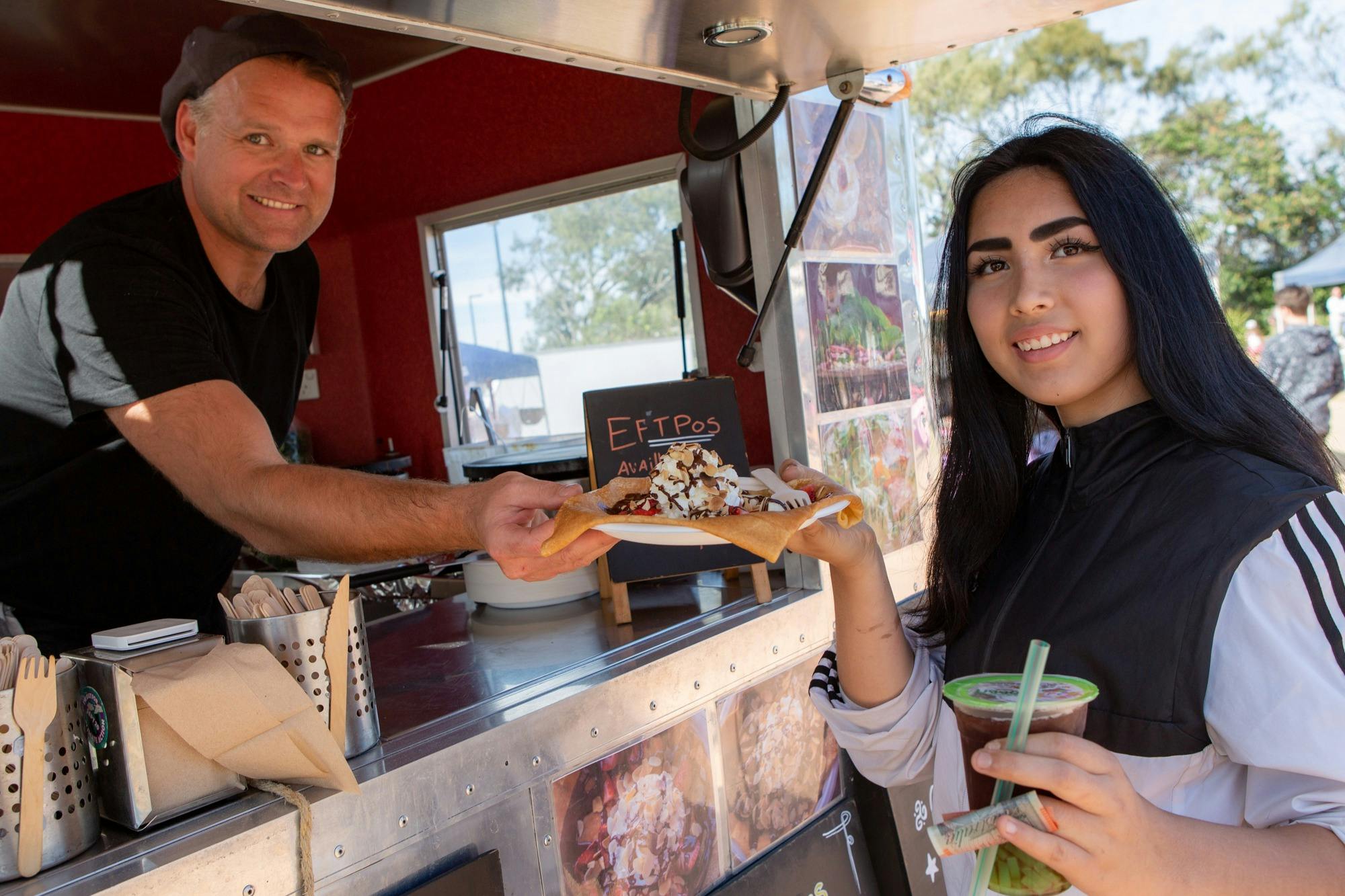 French crepe stall at Harbourside Markets