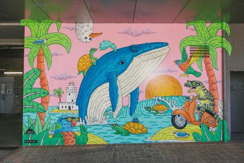 Mural of Wendy the Whale by Mulga
