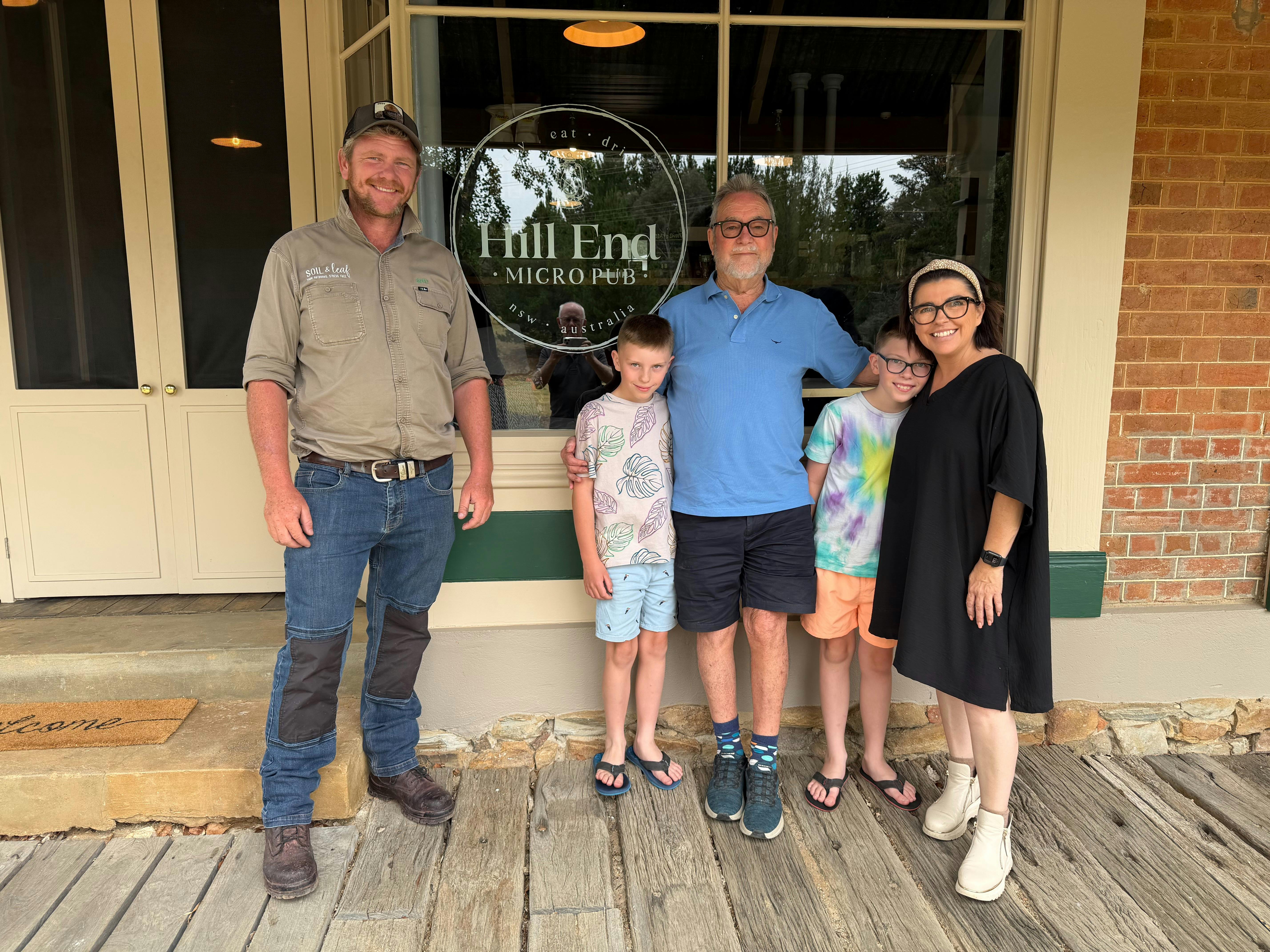 Cara, Casey, Archer & Ethan with John Williamson