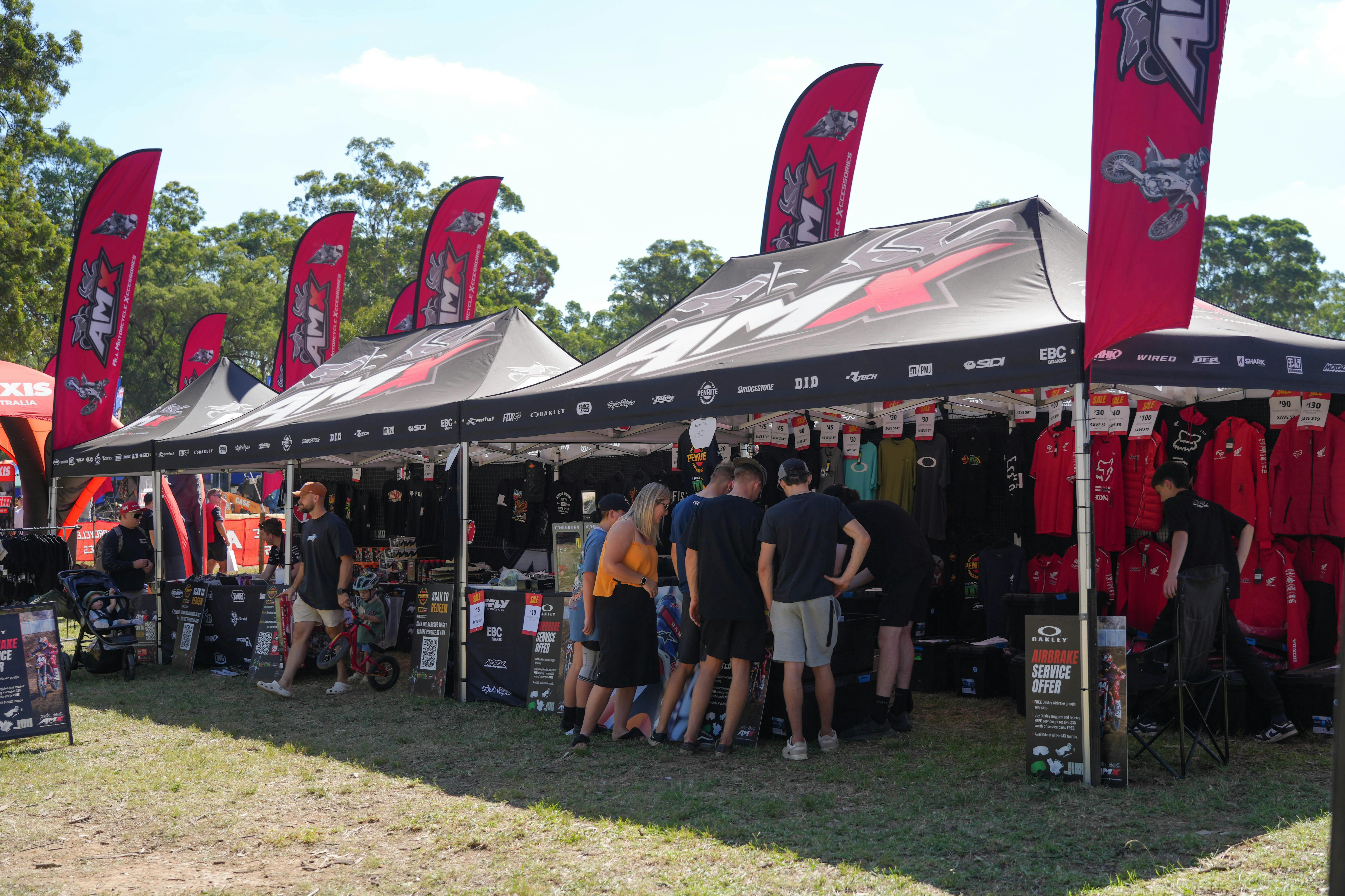 AMX Superstores tent in the Trade Alley Fan Zone