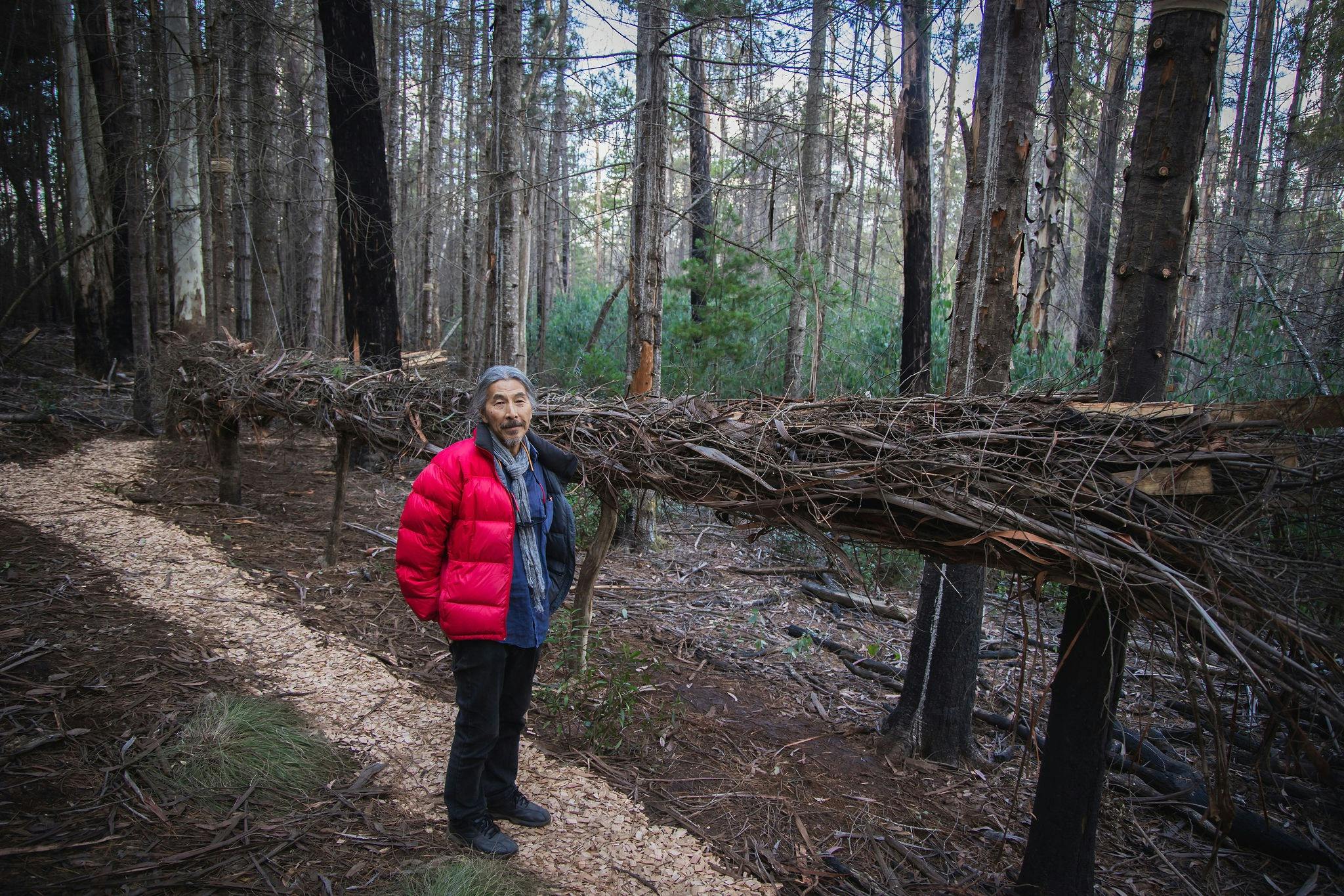 Akira Kamada Sculpture along the Alpine Ash Walk