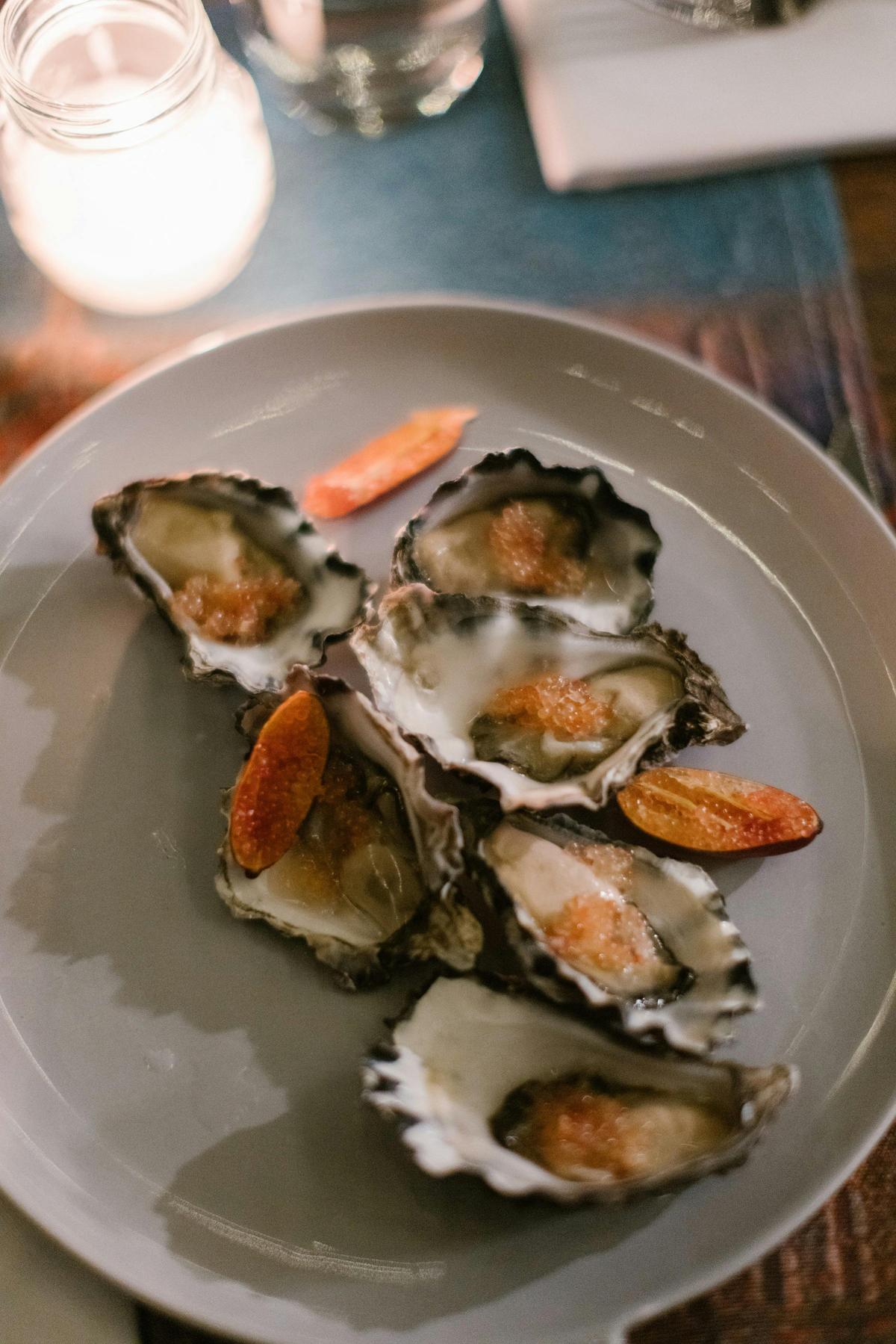 Greenwell Point Oysters with Fingerlime