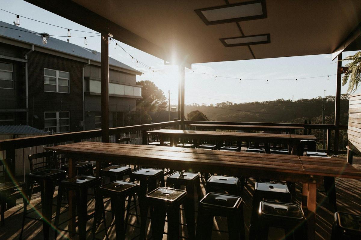 The deck at Mountain Culture Beer Co