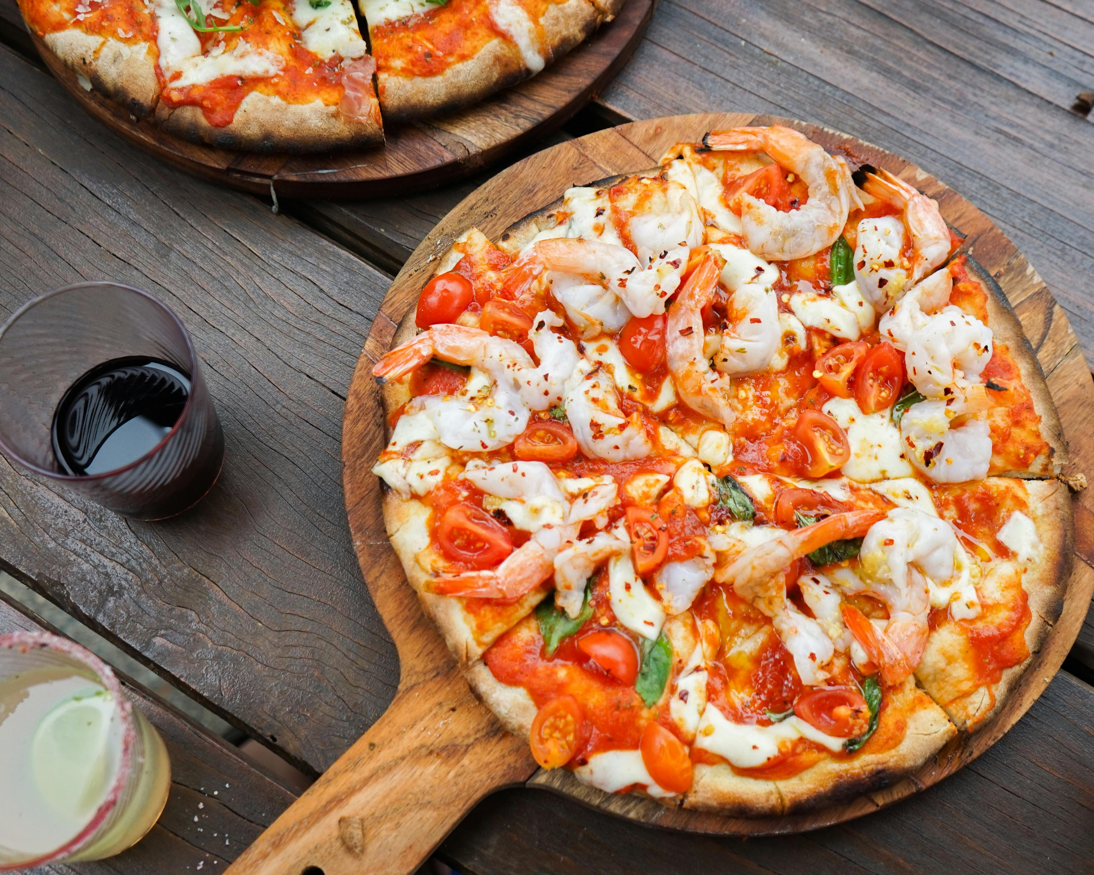 Margie’s with a prawn pizza, nothing better